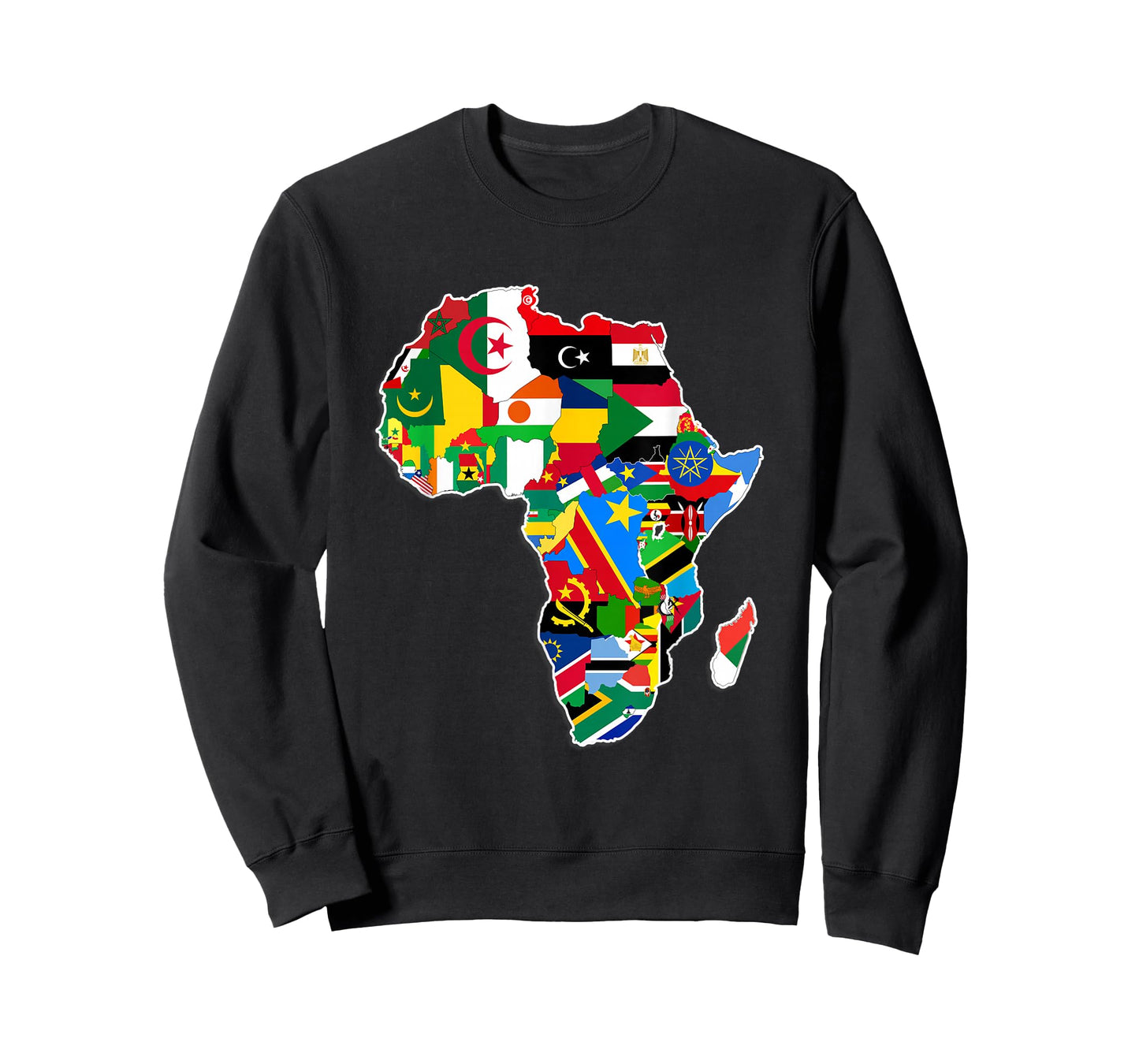 AFRICA PRIDE - MAP OF AFRICAN CONTINENT WITH FLAGS T-Shirt