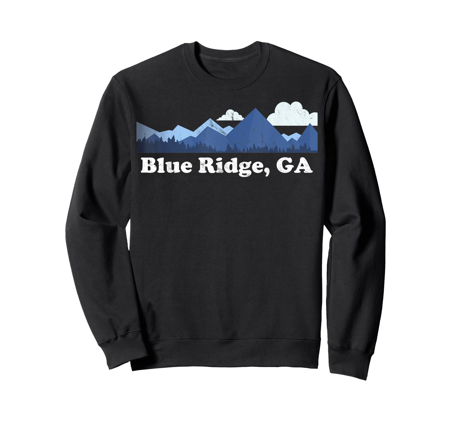 Cute Blue Ridge Georgia Mountains GA Retro Distressed T-Shirt