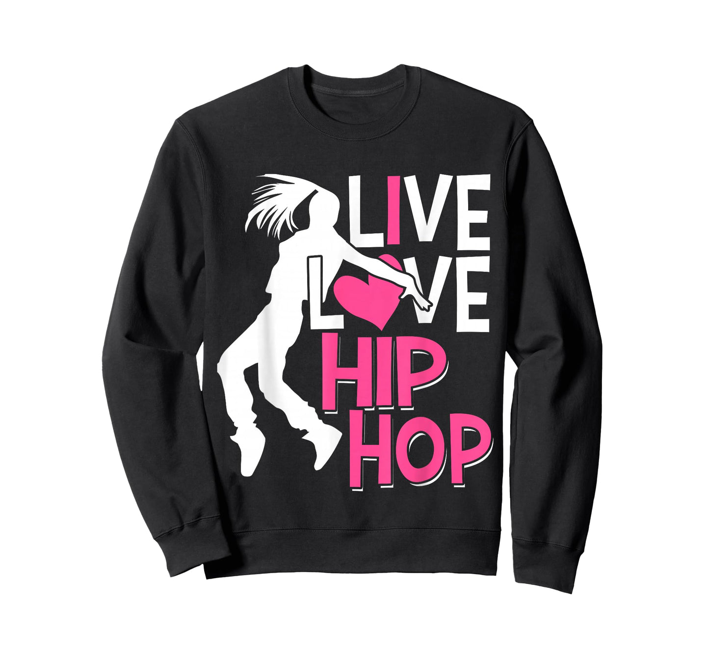 I Love Hip Hop Dance - Pink Heart & Hip Hop Dancer T-Shirt