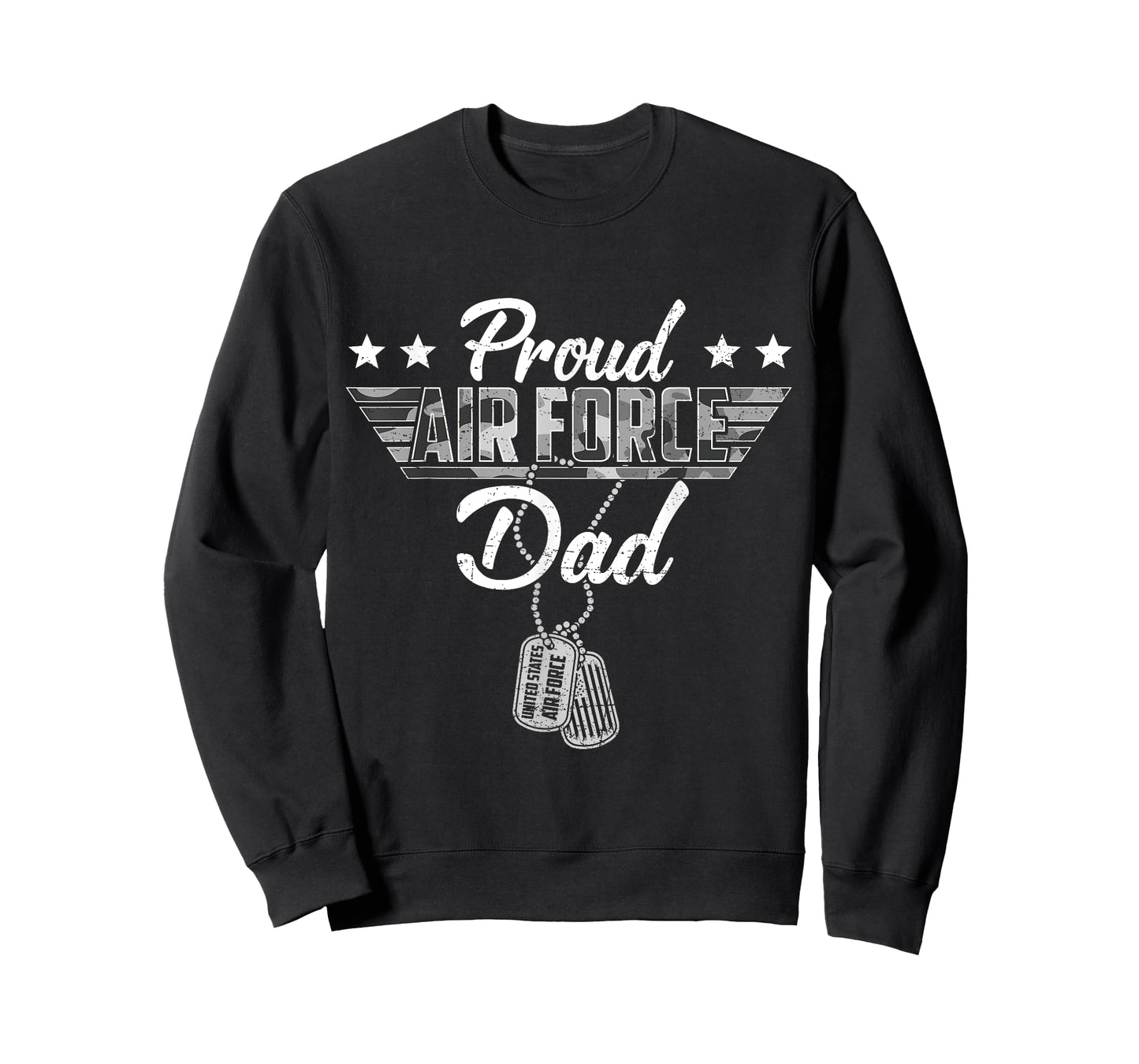 Proud Air Force Dad Camouflage USAF Veteran Airman T-Shirt