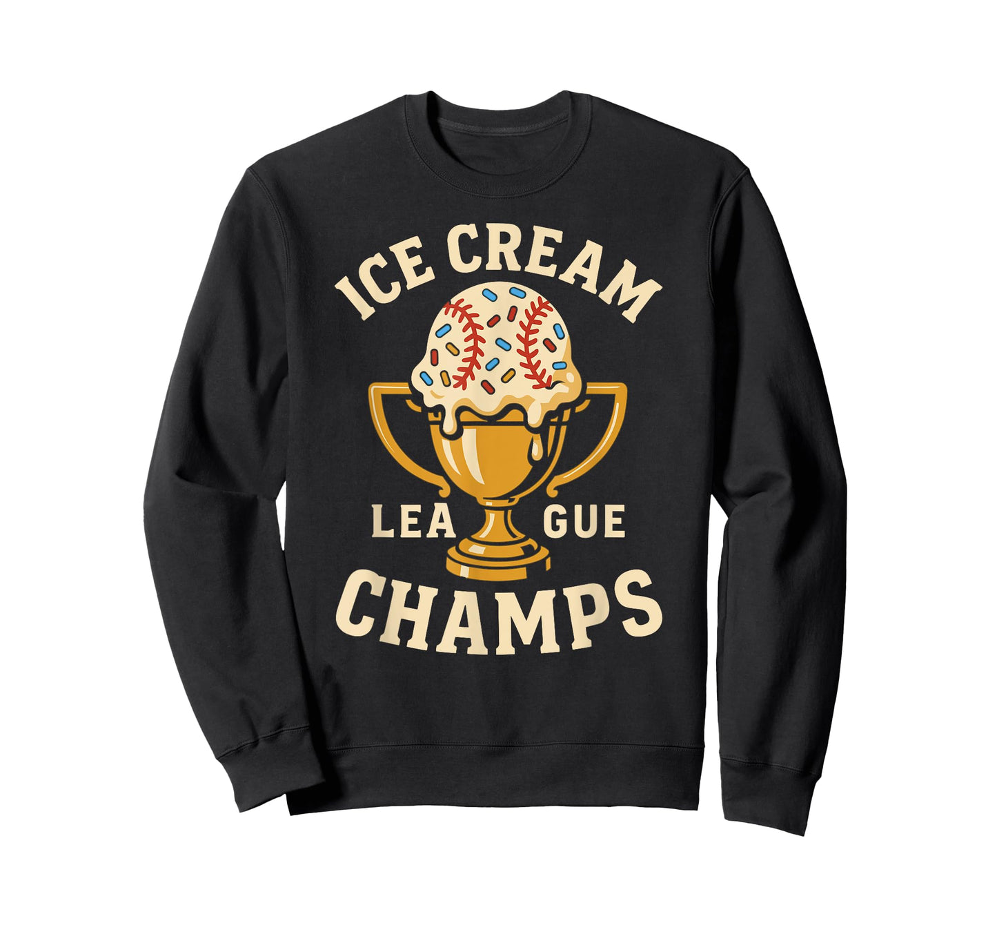 Funny Ice Cream League Champs Drip Baseball Boys Home Plate T-Shirt