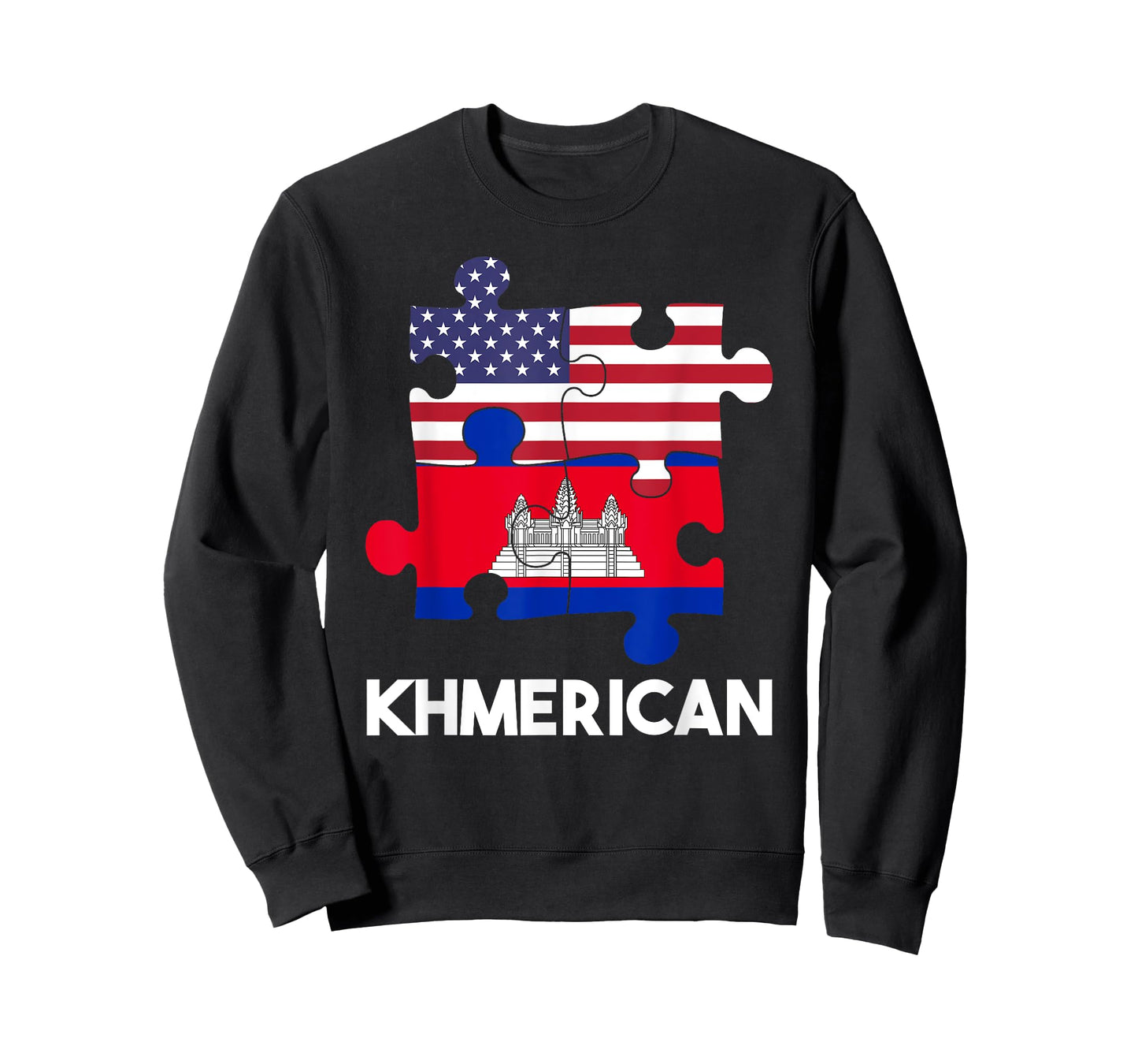 Cambodia Cambodian Khmer Proud Flag America American DNA T-Shirt