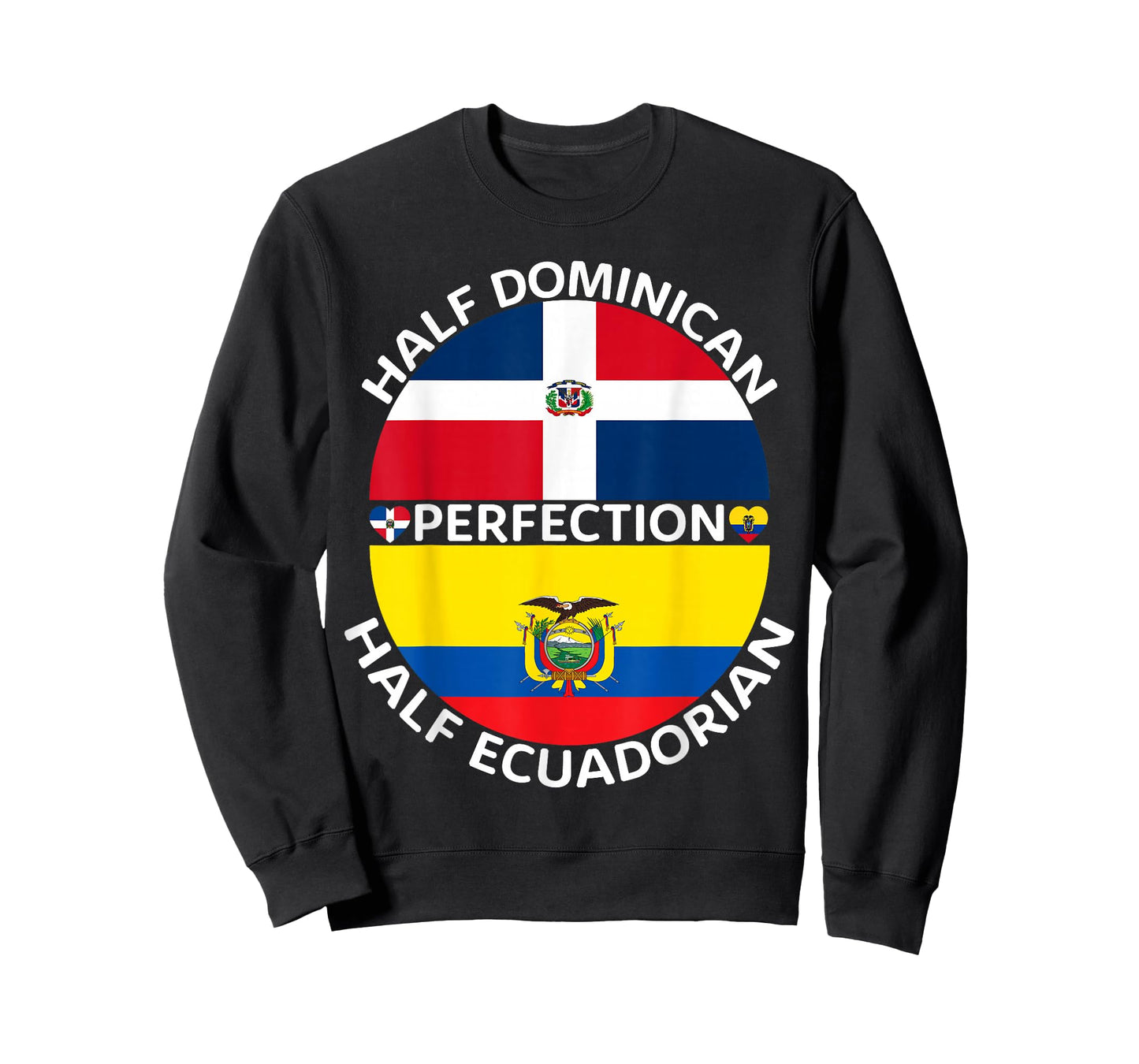 Half Ecuadorian Half Dominican Republic Ecuador Flag Men T-Shirt