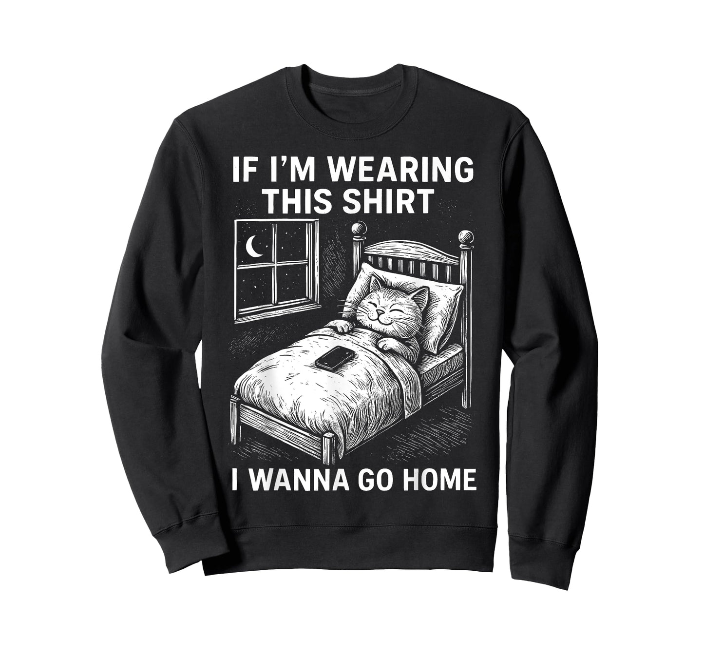 Funny Cat Sleep Quote Introvert Humor Going Home T-Shirt