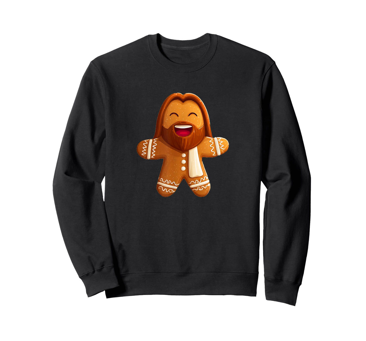 Laughing Lord Jesus as Gingerbread Man Costume T-Shirt
