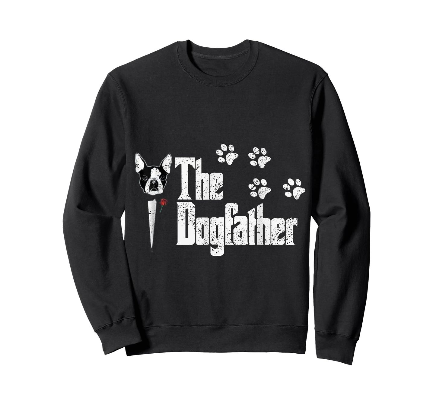 Mens The Dogfather Boston Terrier Dog Dad Tshirt Gift Idea T-Shirt