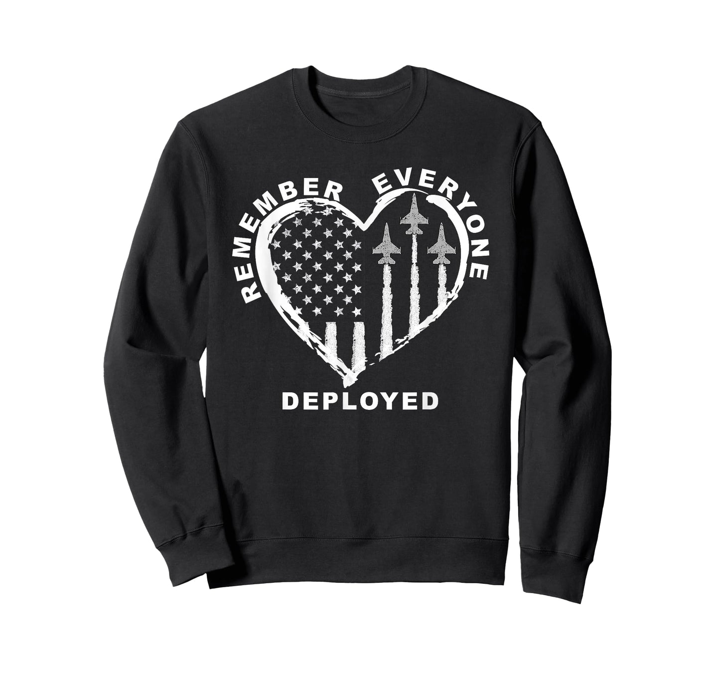 RED Friday Remember Everyone Deployed Military Heart Jet T-Shirt