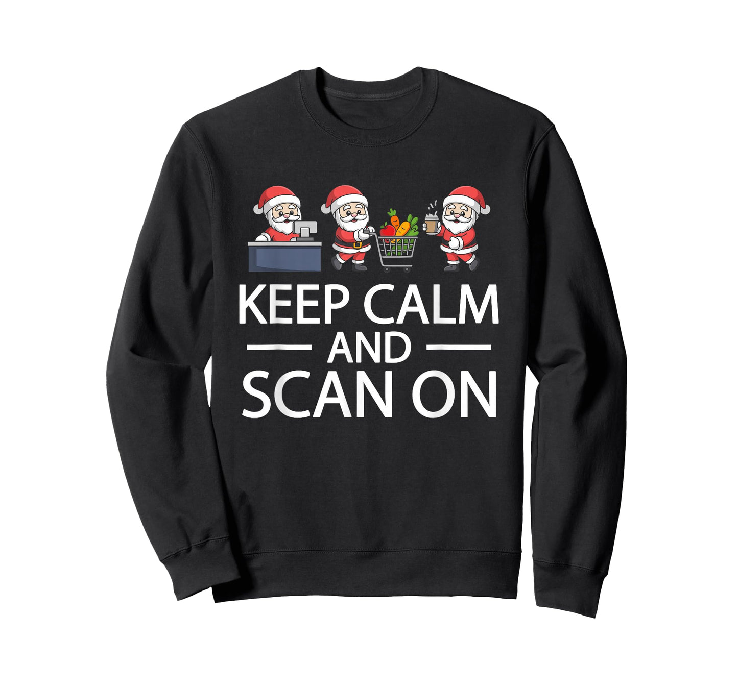 Cashier Santa Claus Shopping Costume Christmas Retail Worker T-Shirt