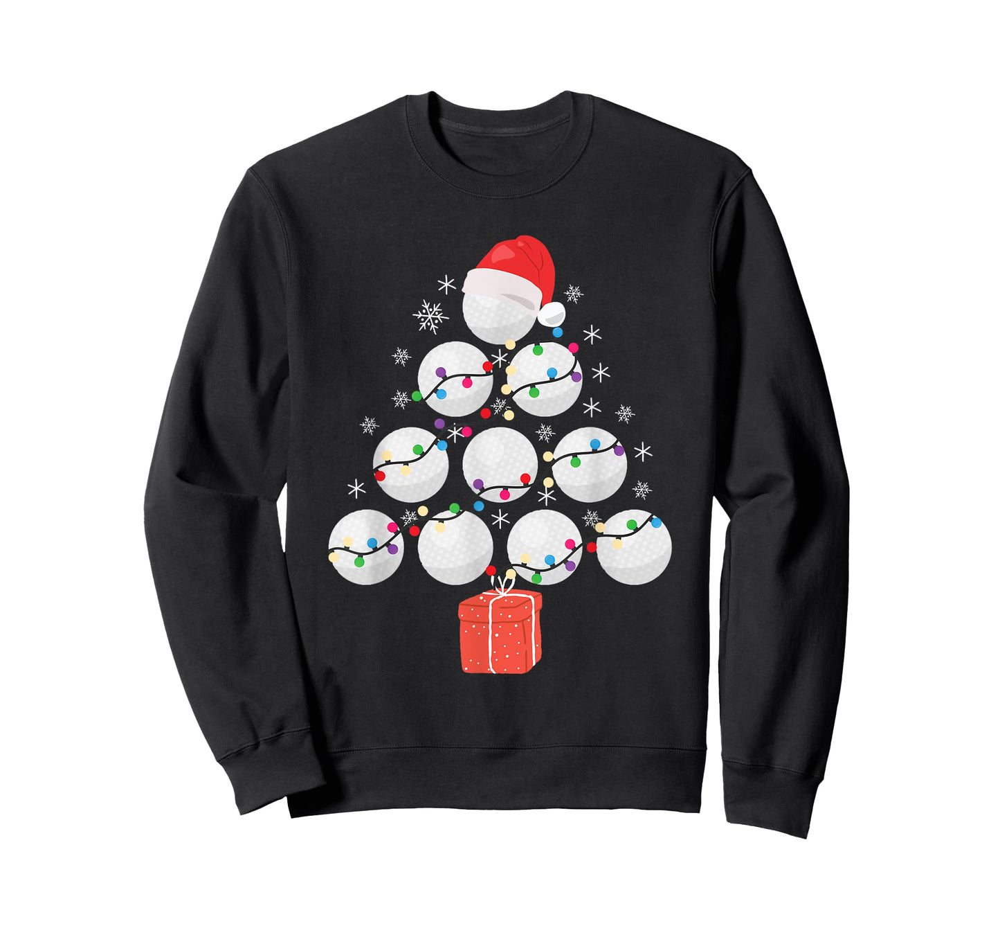 Funny Golfing Christmas Tree Christmas Golf Ball Golfer T-Shirt