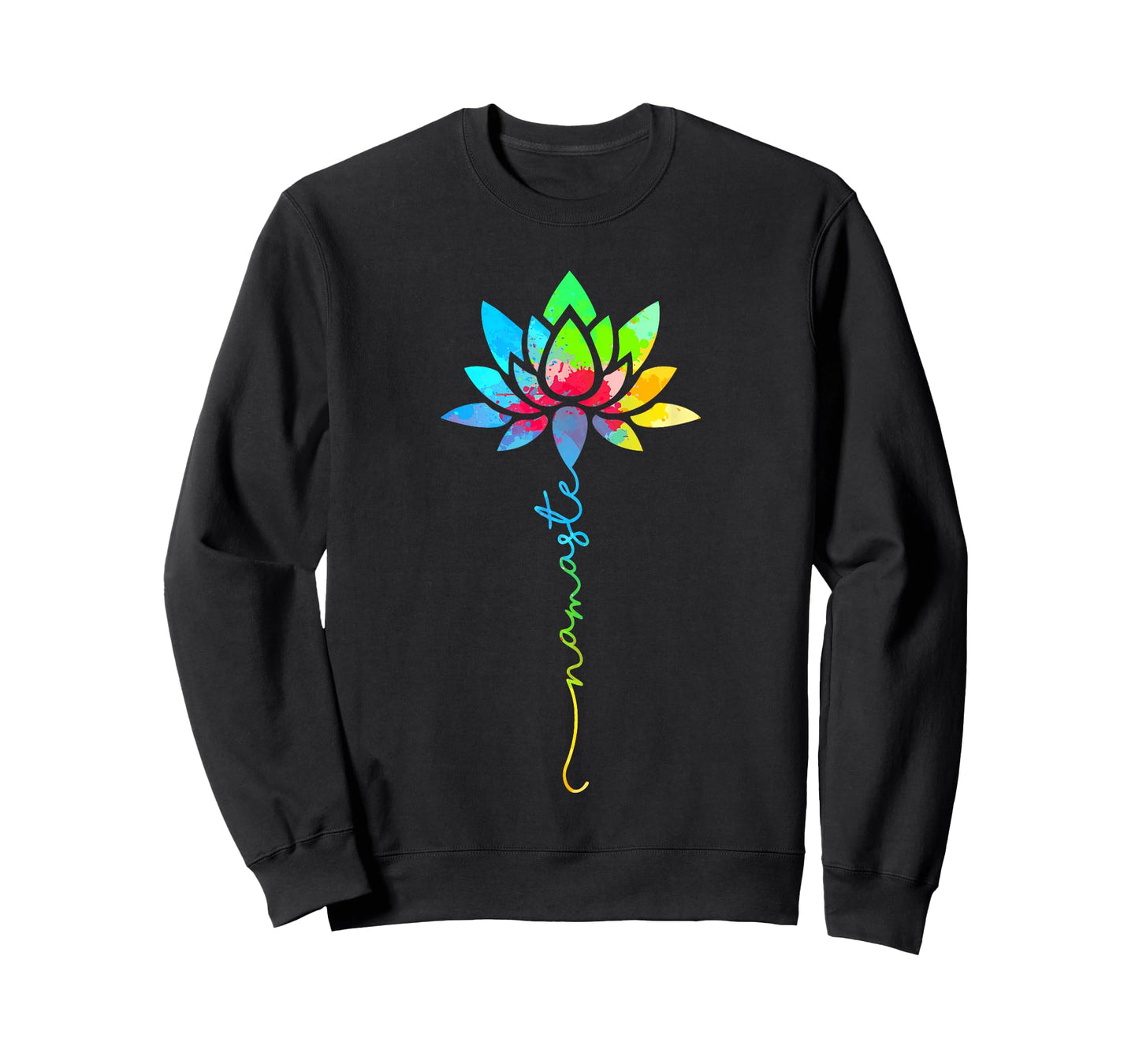 Womens Namaste Rainbow Mandala Lotus Flower Meditation Yoga T-Shirt