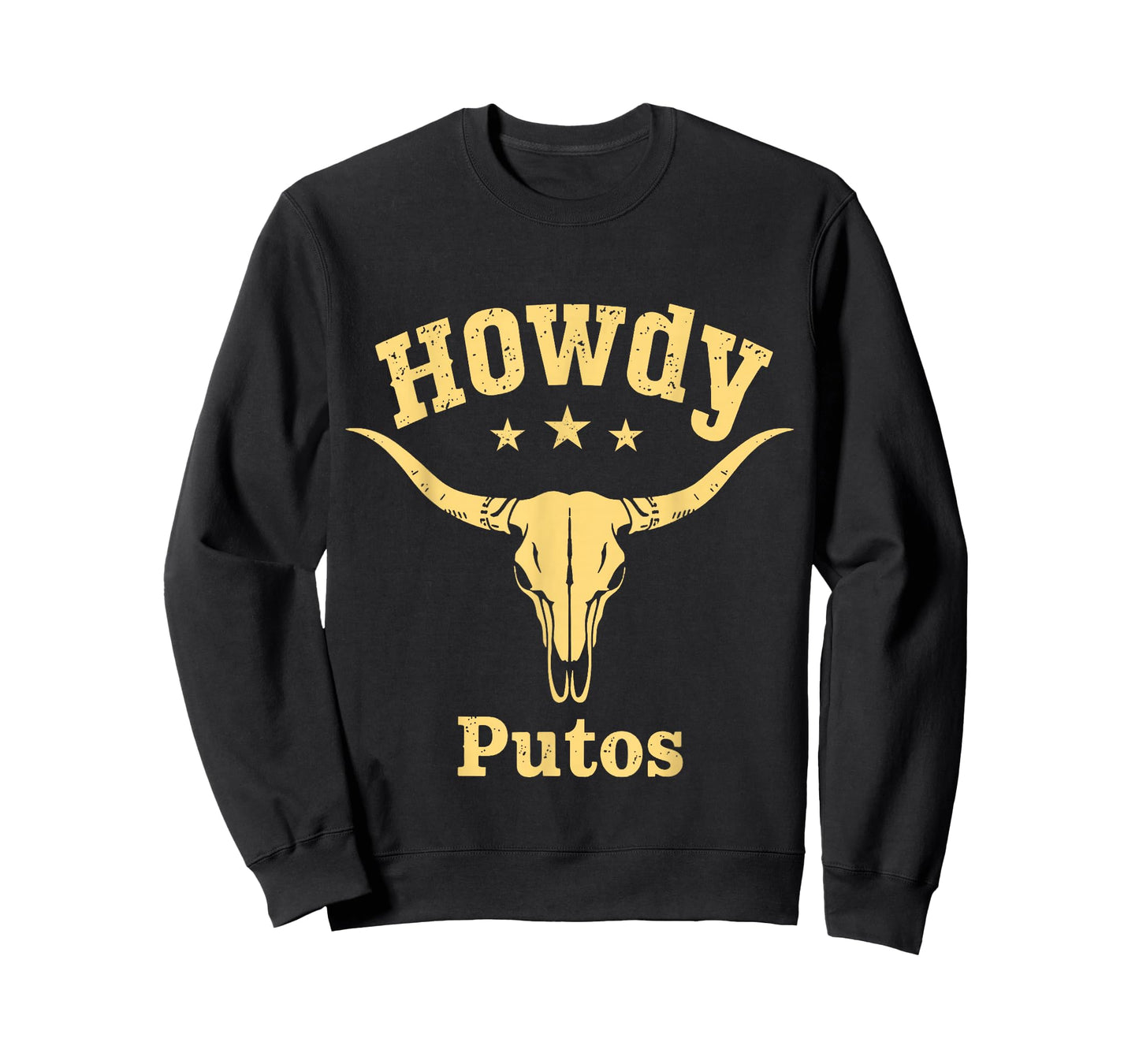 Howdy Putos Country Western Cowboy Bull Skull Men Women T-Shirt