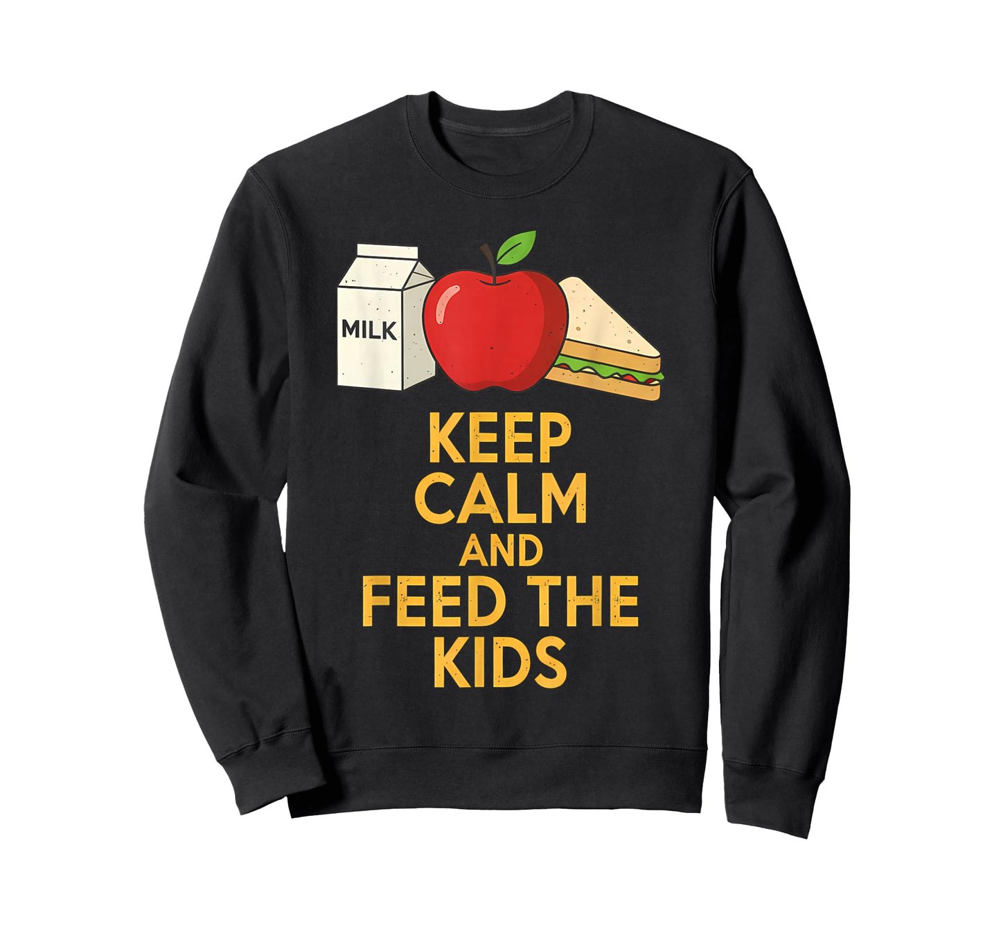 Keep Calm and Feed The Kids Funny Lunch Lady Tee T-Shirt