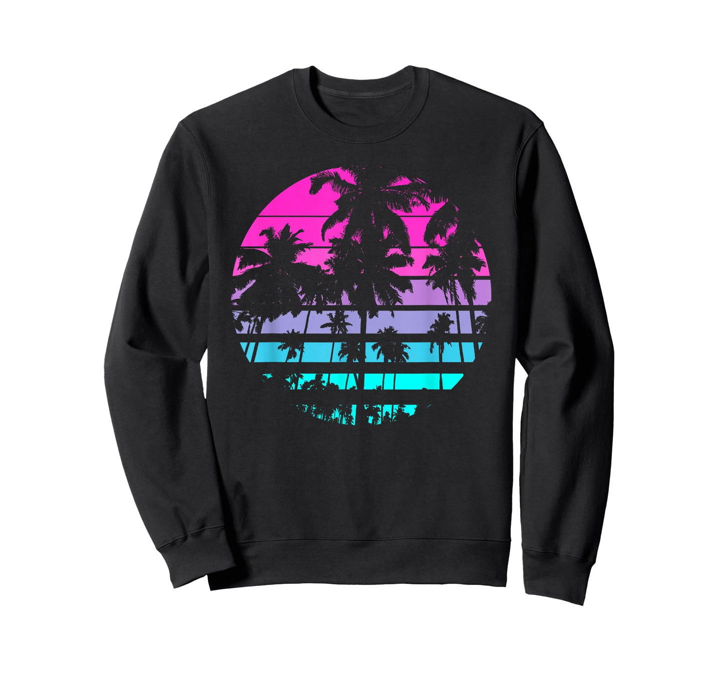 Retro Eighties 80s & 90s Beach Style Design with Palm Trees T-Shirt