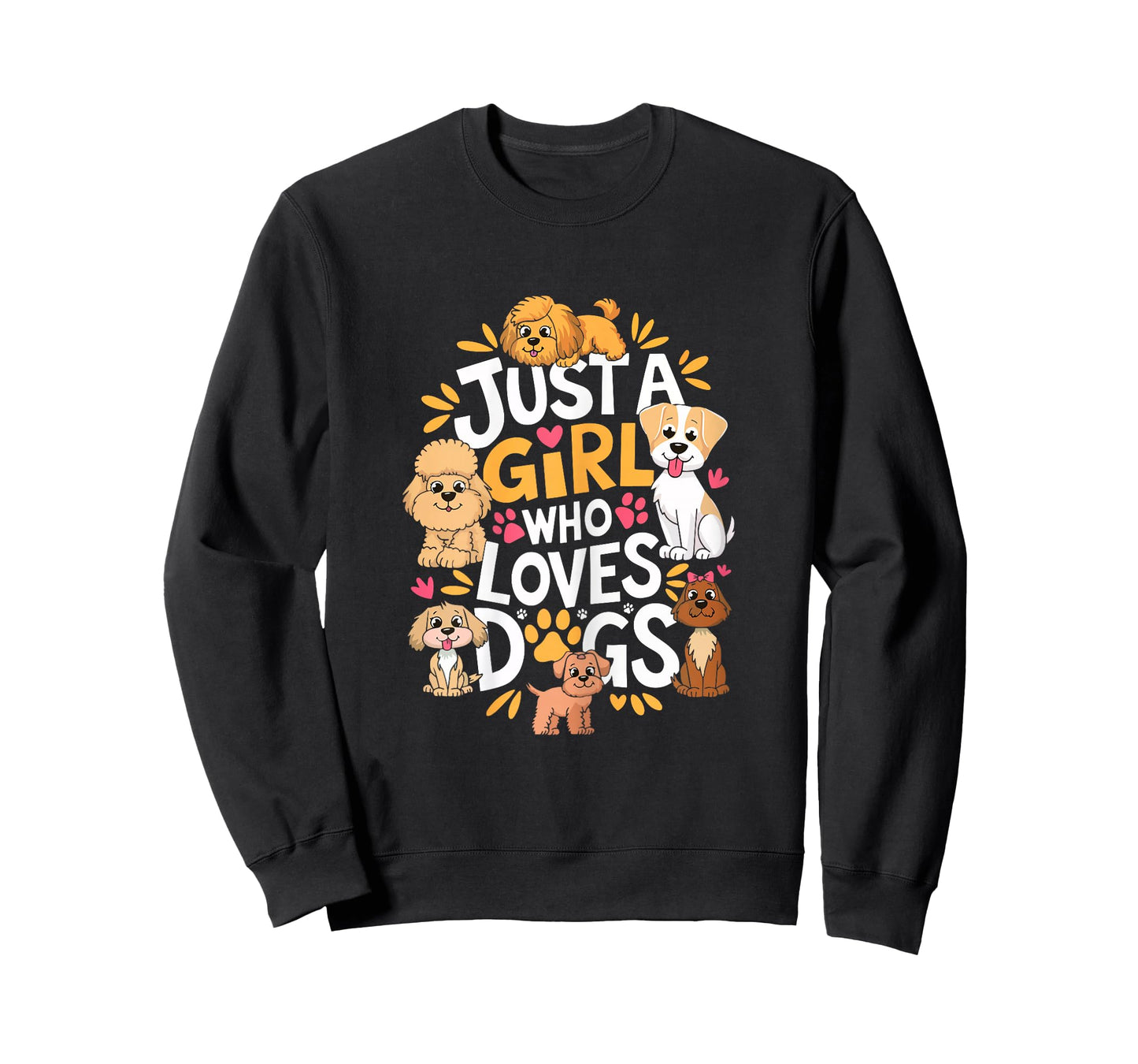 Just A Girl Who Loves Dogs Shirt Women Kids Dog Lover T-Shirt