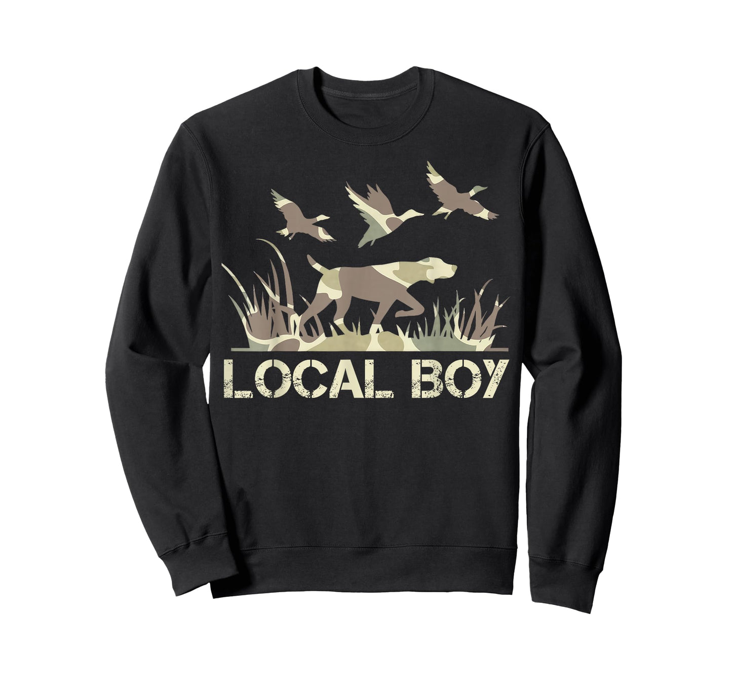 Retro Southern Boy Camouflage Hunting Dog Camo Duck Hunter T-Shirt