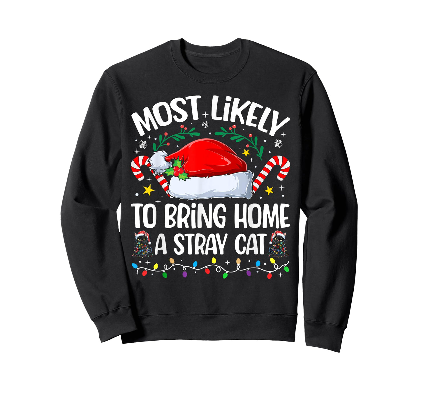 Family Christmas Most Likely to Bring Home A Stray Cat T-Shirt