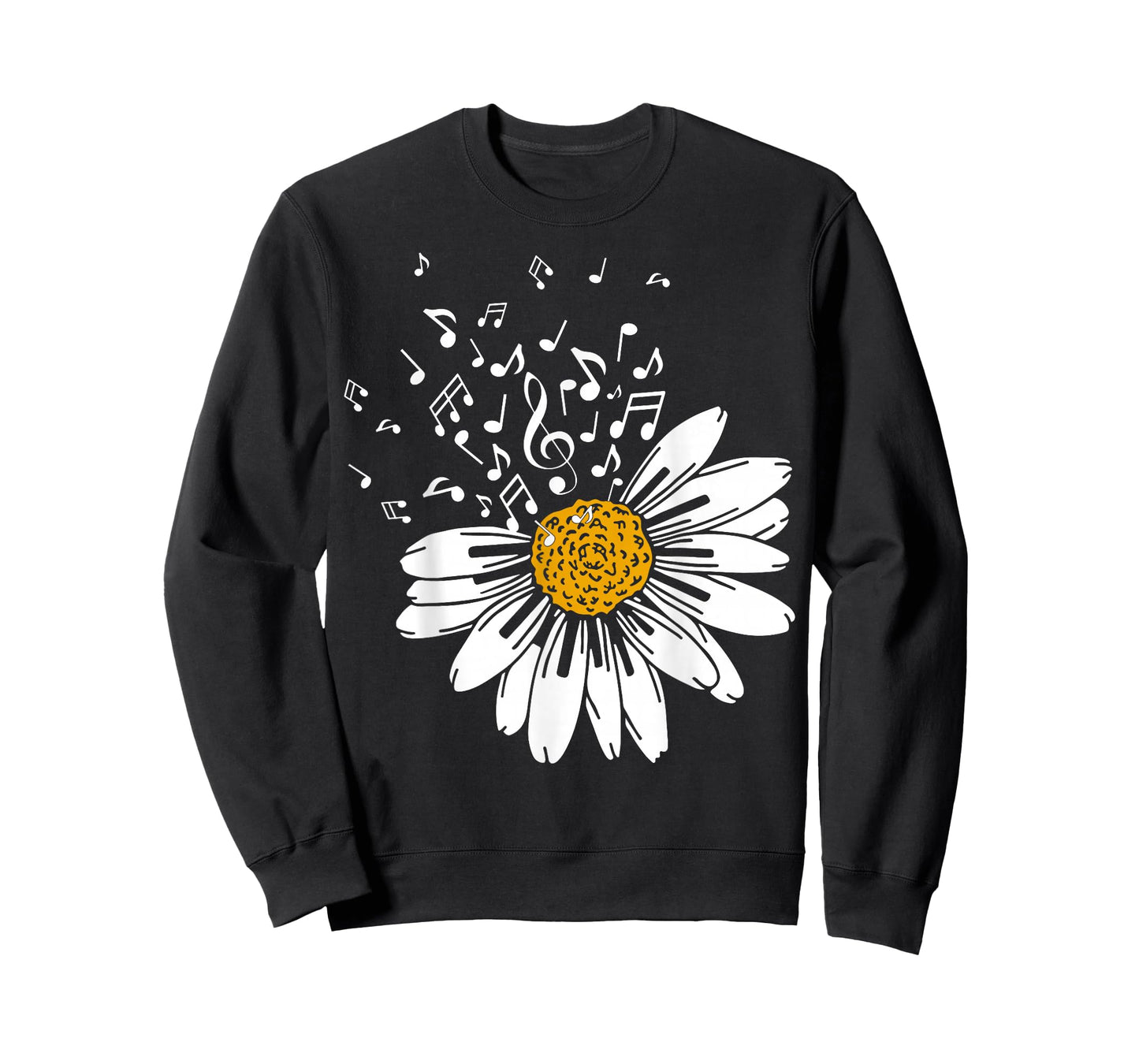 Daisy Flower Music Notes Clef Teacher Musicians Music Lover T-Shirt