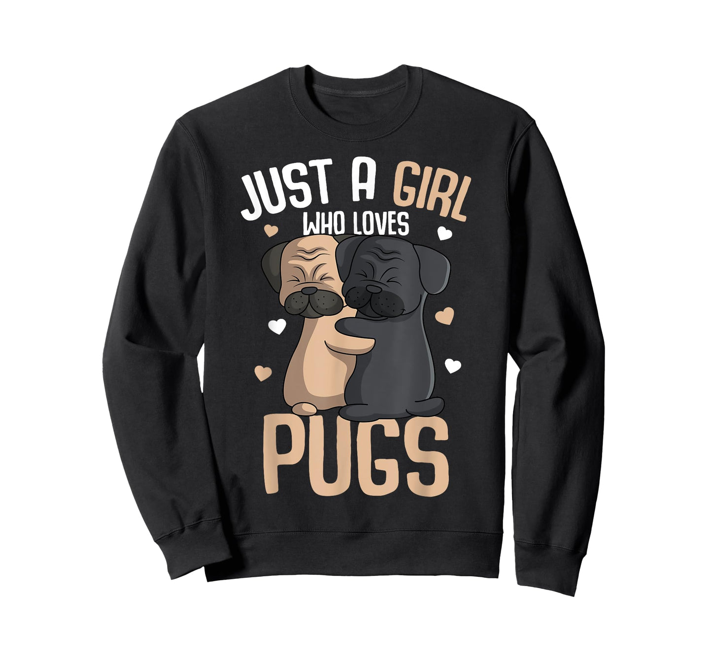 Just a Girl who loves Pugs Kids Girls Pug Lover T-Shirt