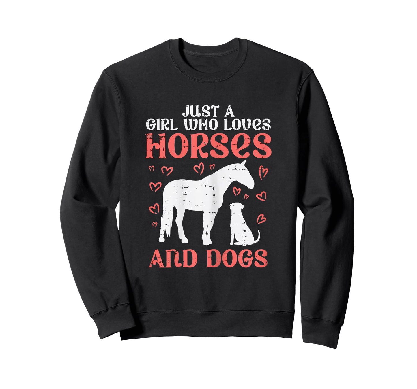 Just A Girl Who Loves Horses Dogs Animal Lover Girls Women T-Shirt