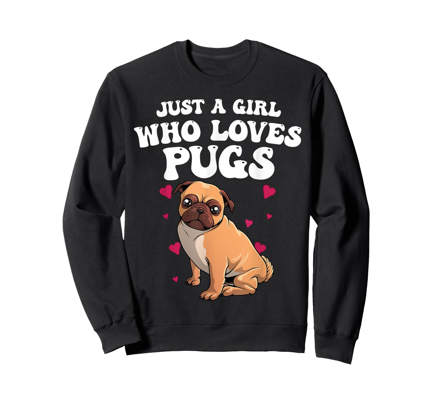 Cute Pug Designs For Women Girls Pet Dog Puppy Animal Pun T-Shirt, Black