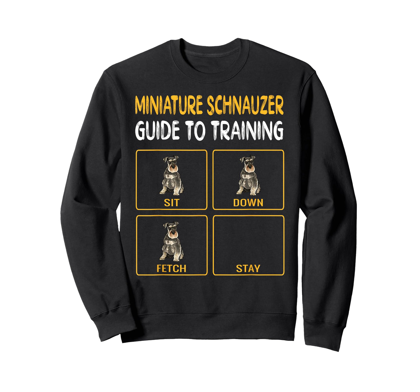 Funny Miniature Schnauzer Guide to Training Dog Obedience T-Shirt