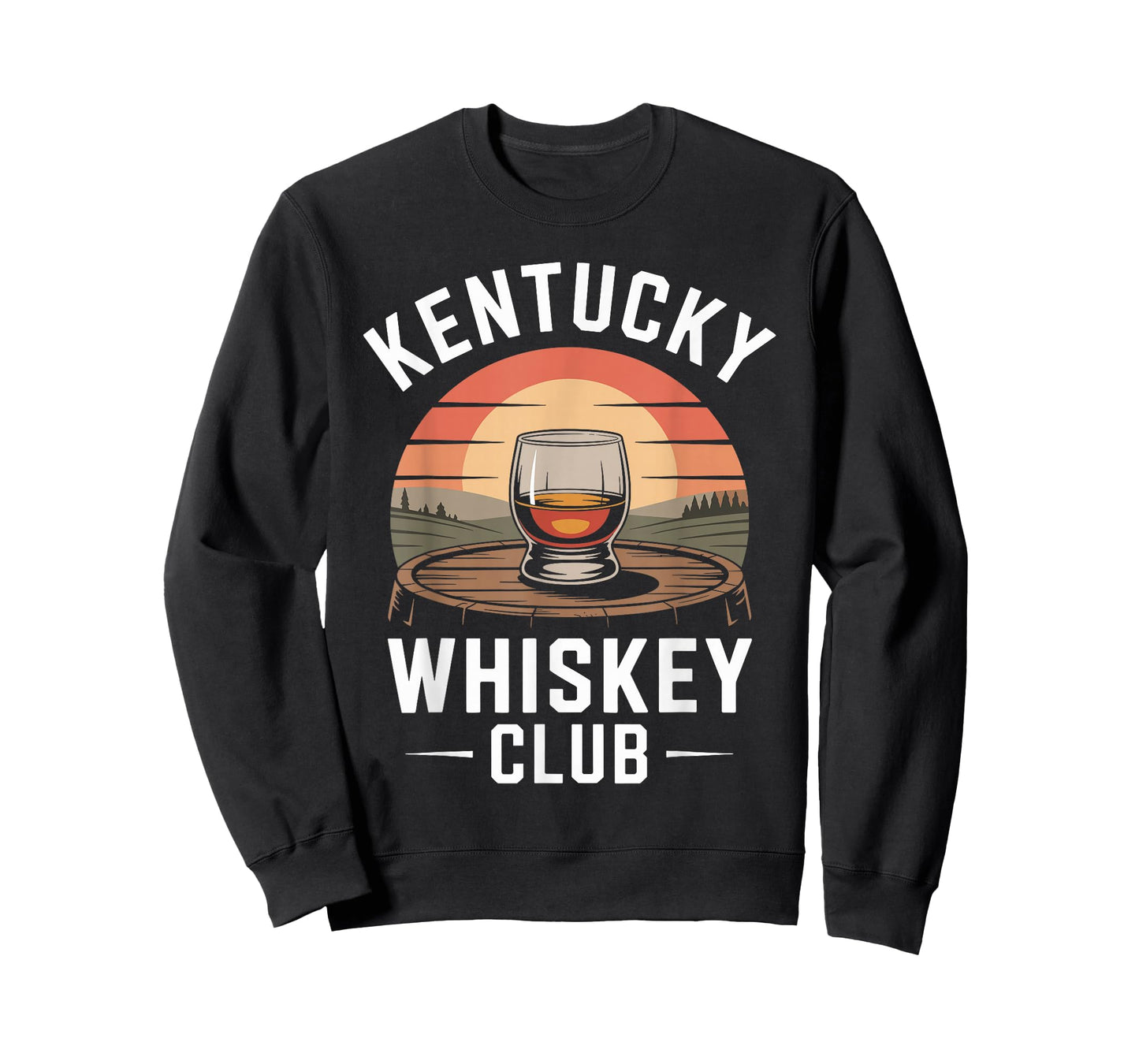 Kentucky Whiskey Club Vintage Sunset Retro Bourbon T-Shirt