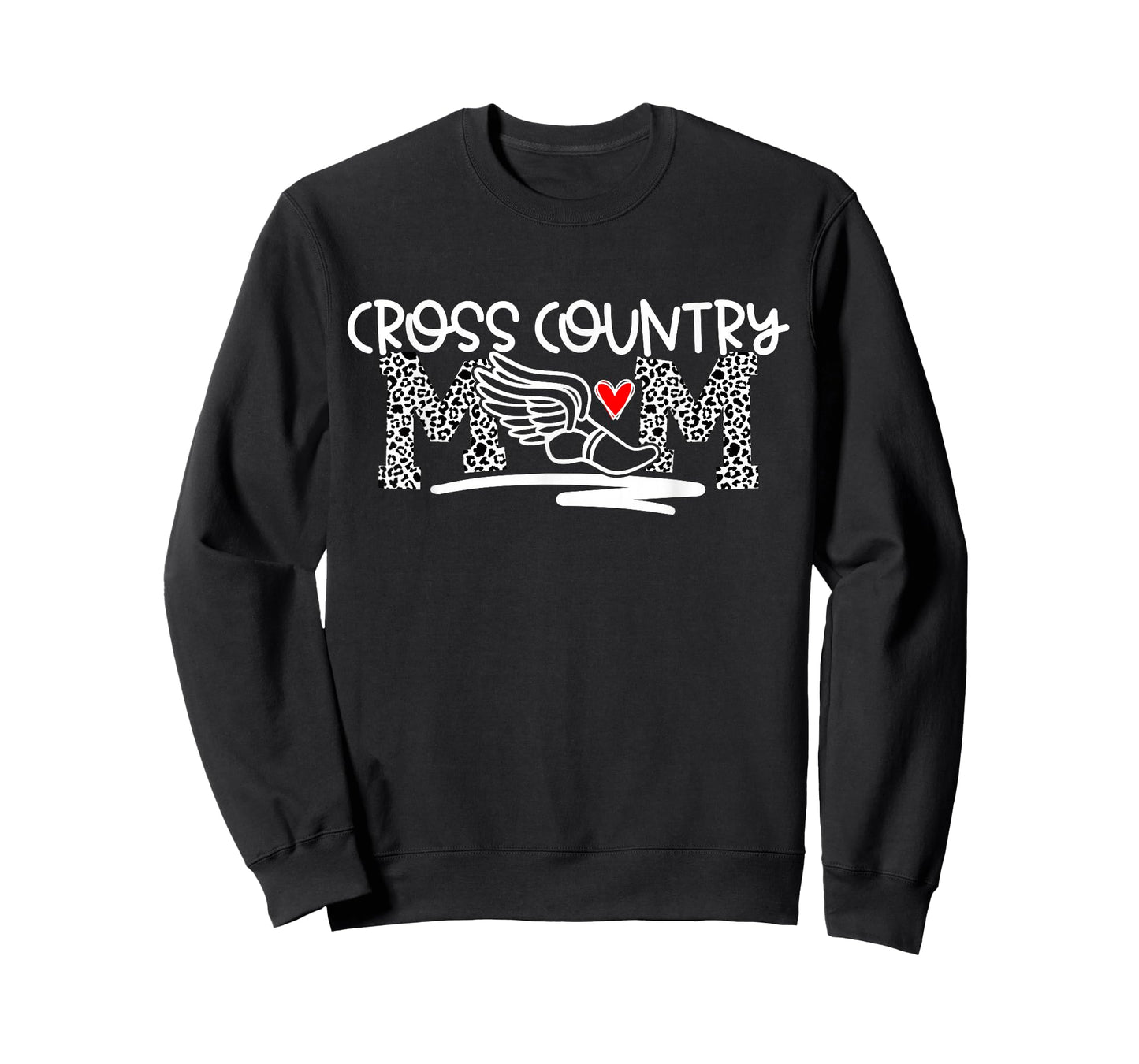 Cheetah Print Cross Country Mom Women's Black T-Shirt, Small