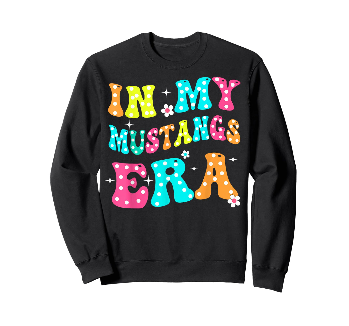 In My Mustangs Era Back to School Spirit Game Retro Groovy T-Shirt