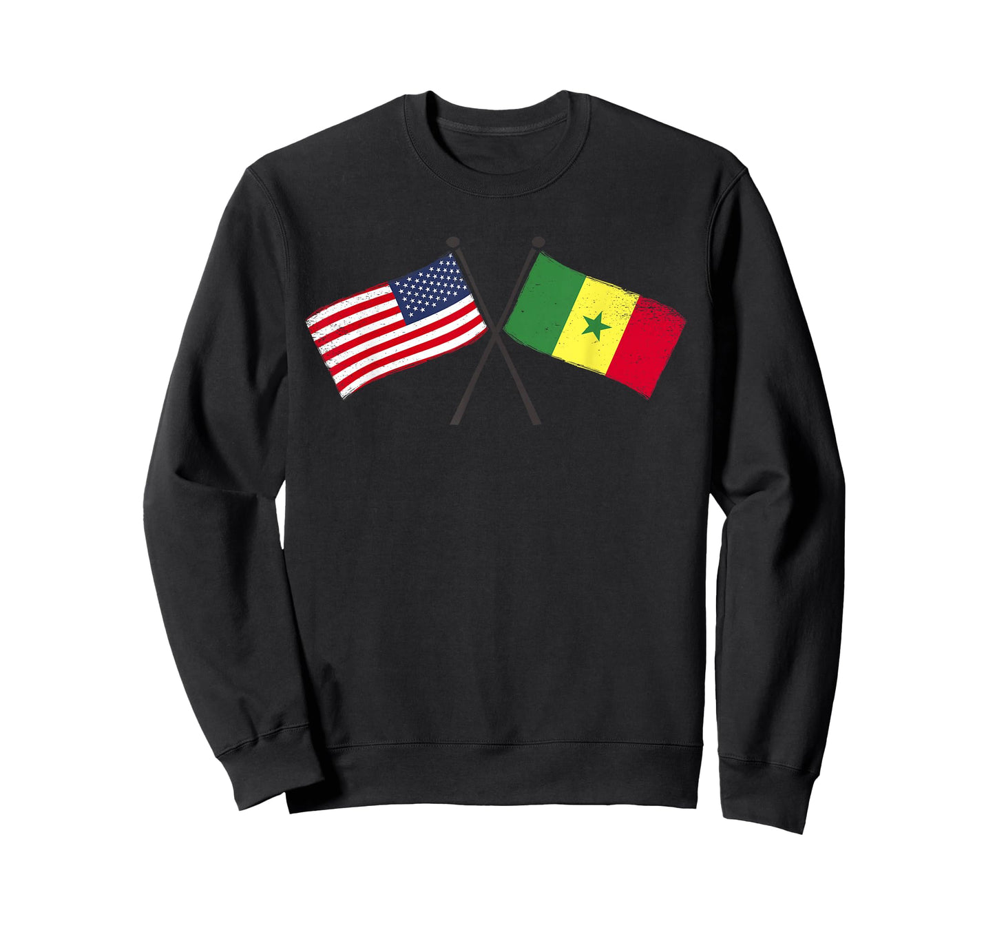 USA Senegal Crossed Flags American Senegalese Friendship T-Shirt