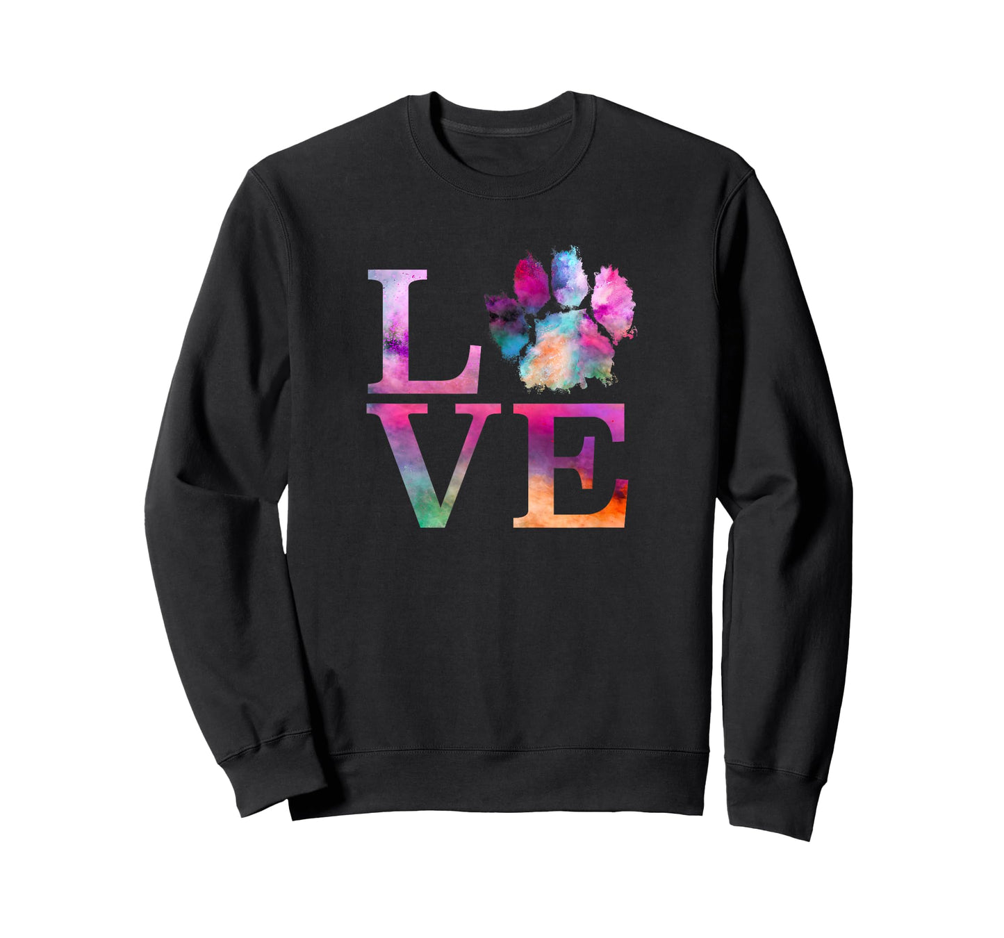 Love Dog Paw Print Shirt Colorful Messy Animal Gifts Women T-Shirt
