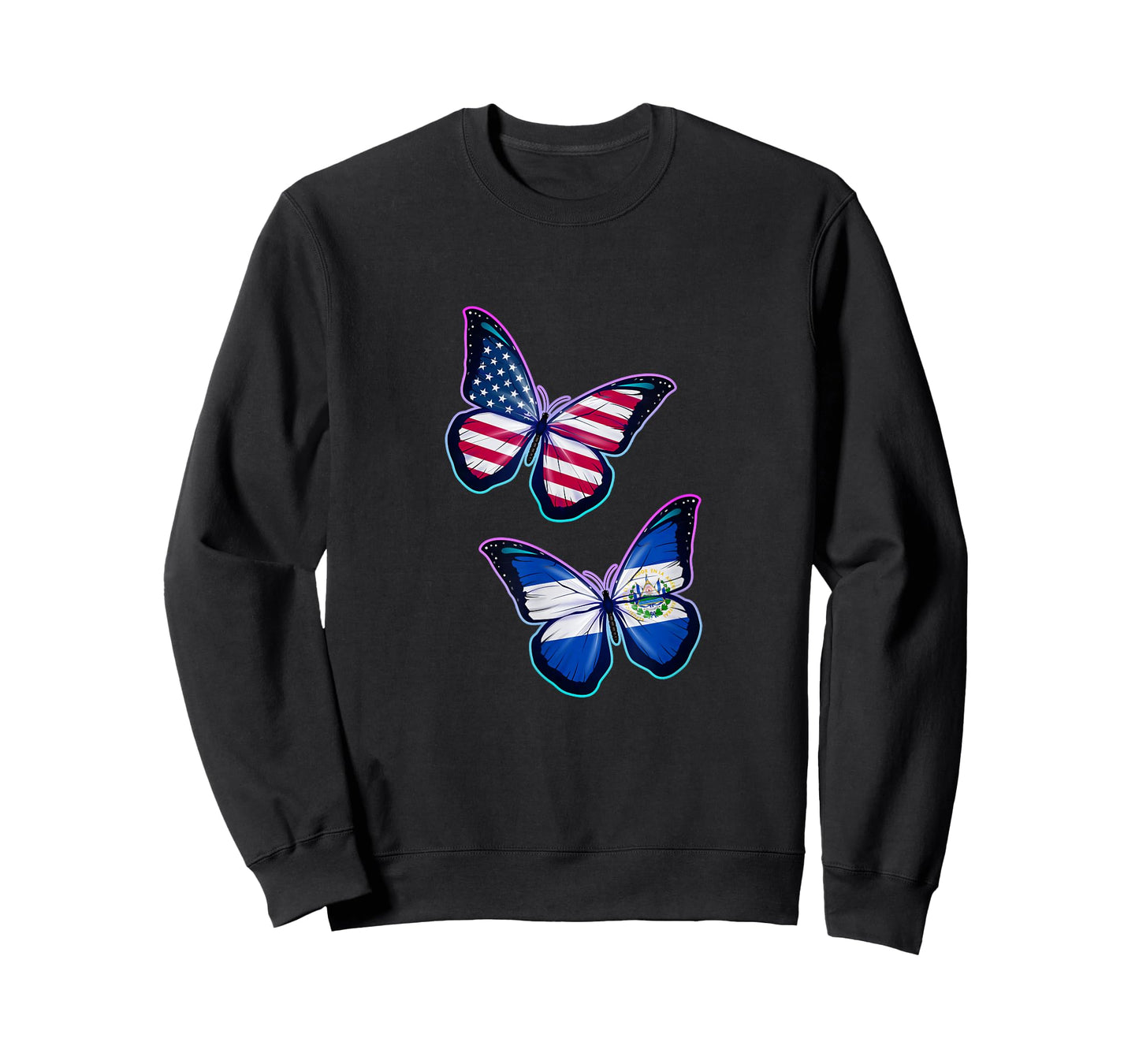 El Salvador and the USA bicultural roots. Butterfly version T-Shirt