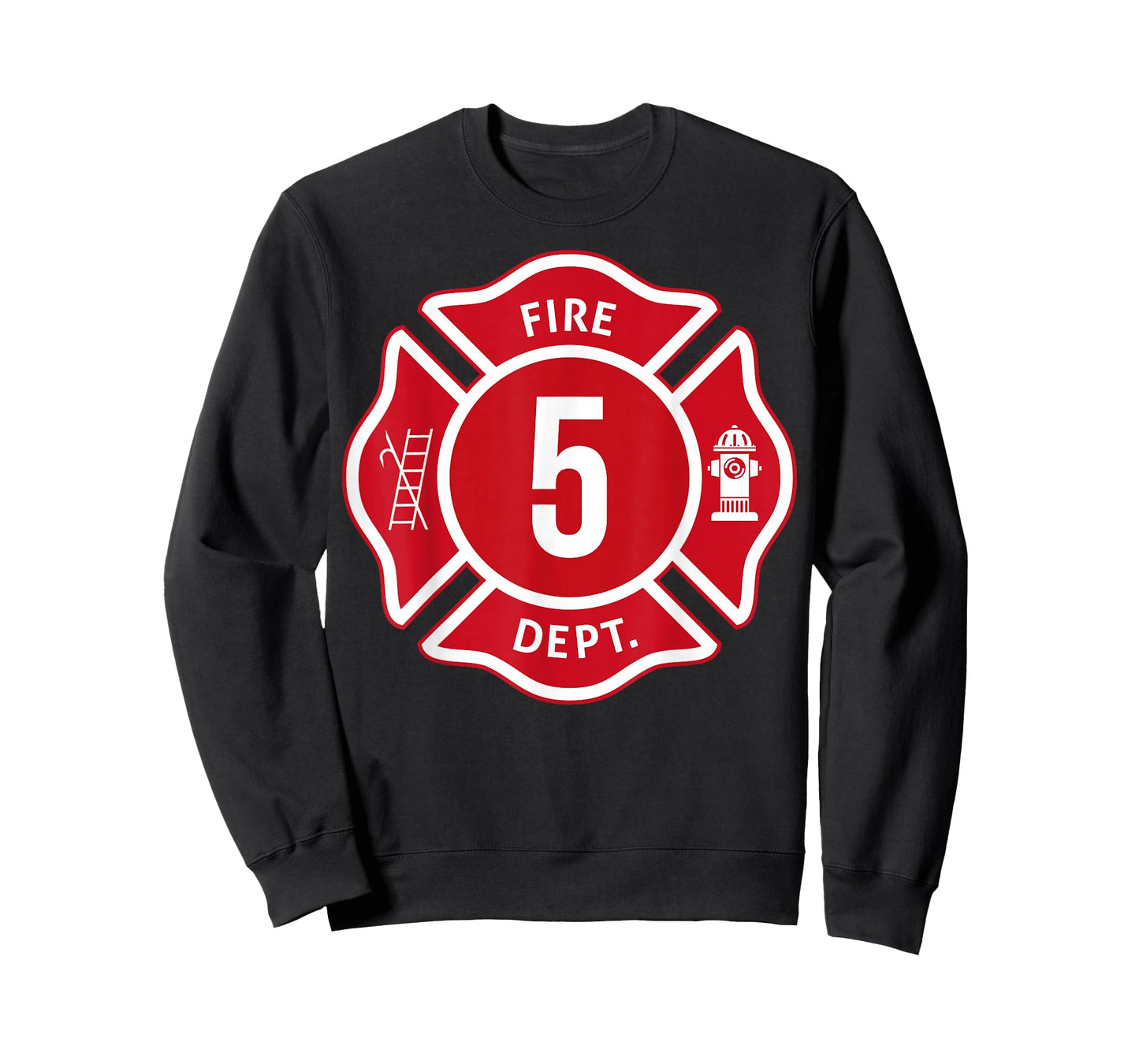 Kids Fire Truck 5th Birthday Boy Firefighter 5 Year Old T-Shirt