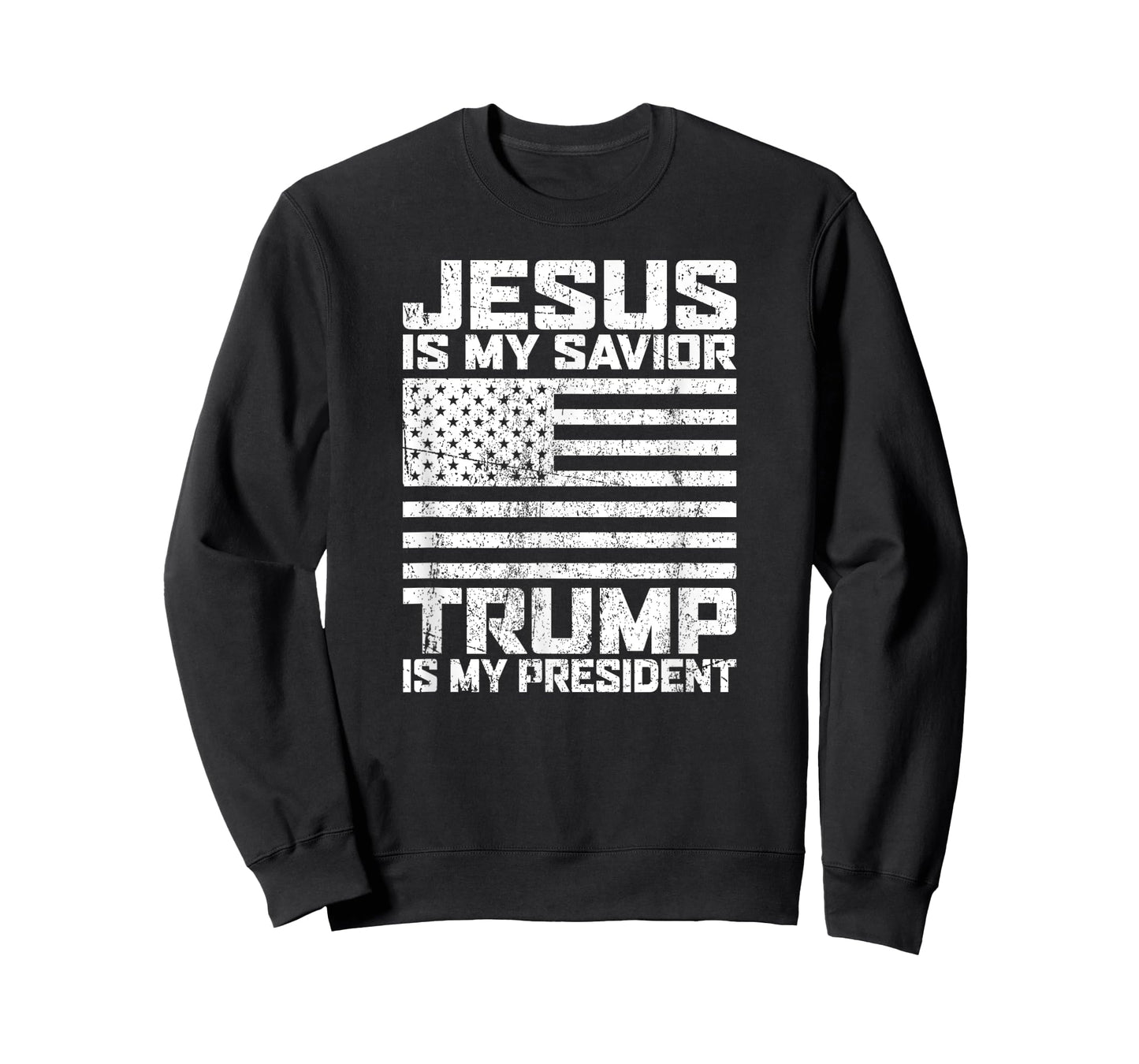 "Jesus is my Savior - Trump is my President" vintage white T-Shirt