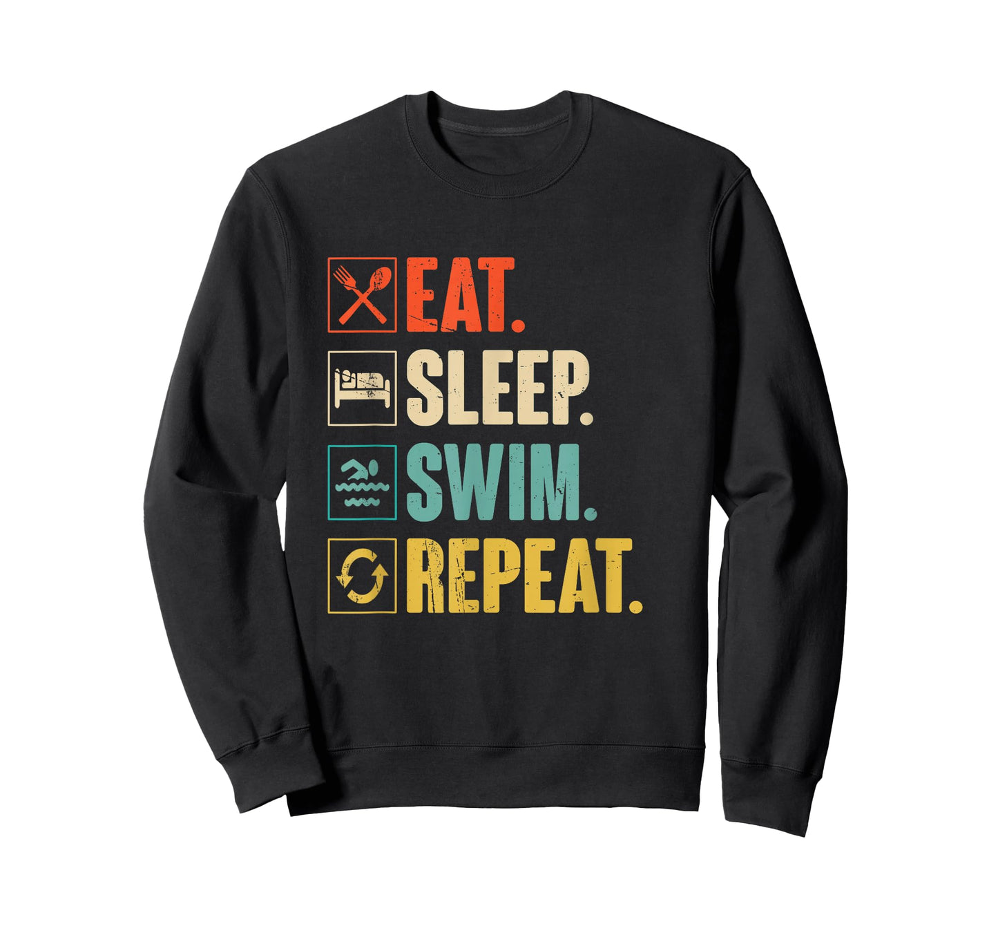 Eat Sleep Swim Repeat Swimming Swimmer Gift T-Shirt