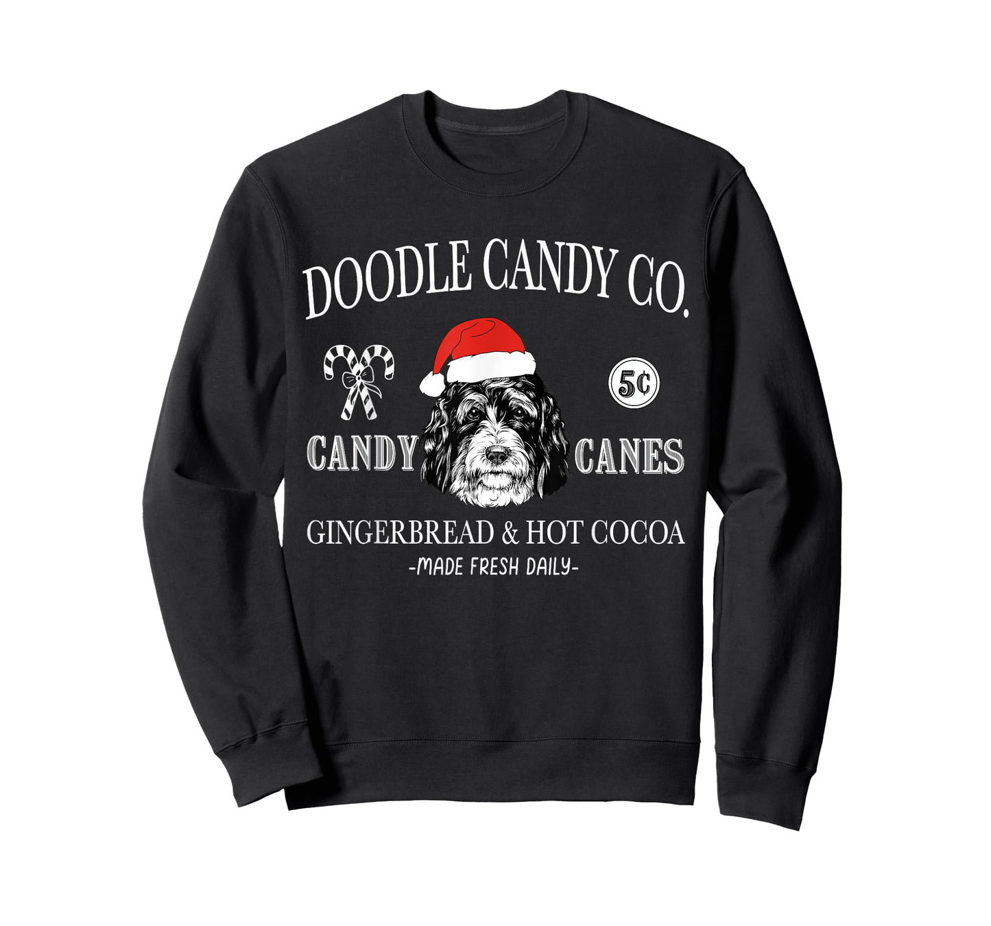 Funny Santa Bernedoodle Doodle Mom Christmas Vintage Holiday T-Shirt