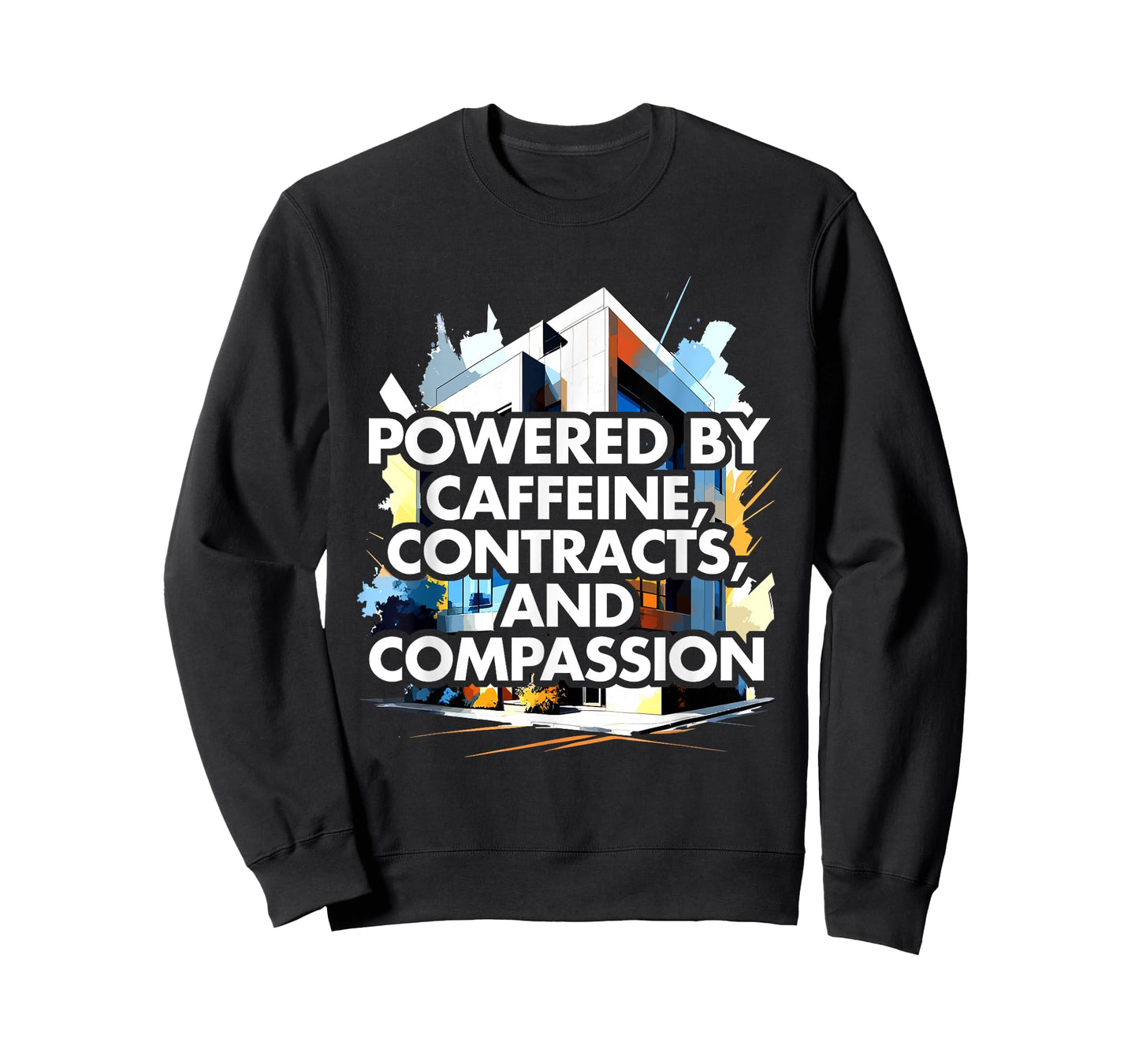 Powered by Caffeine Contracts and Compassion T-Shirt