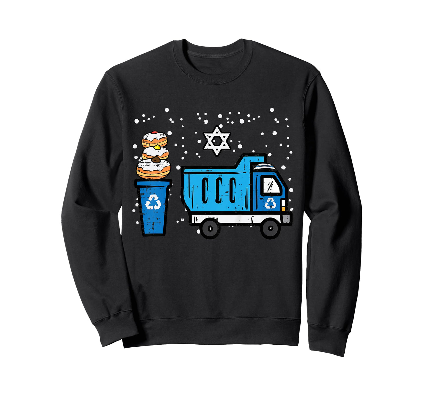 Kids Hanukkah Dump Recycling Truck Chanukah Boys Toddler Youth T-Shirt