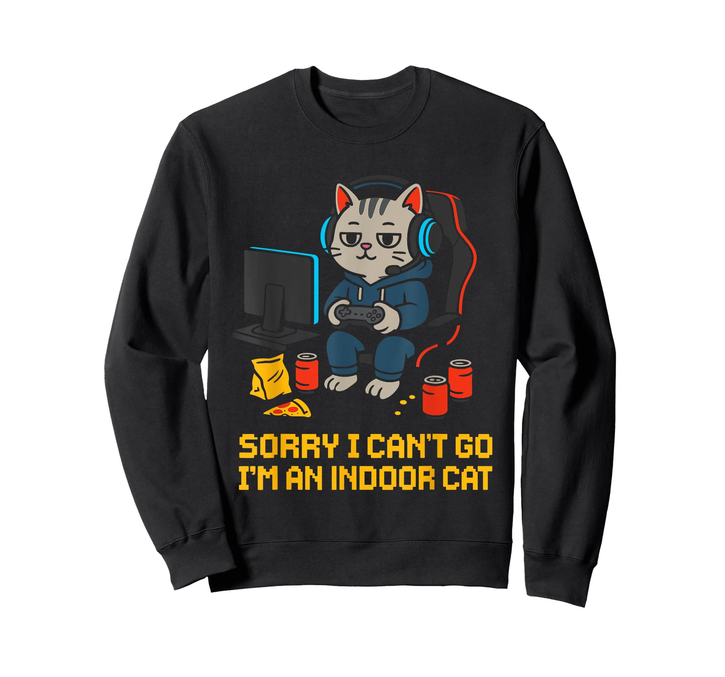 Indoor Cat Gamer Sorry I Cant Go Im an Indoor Cat T-Shirt