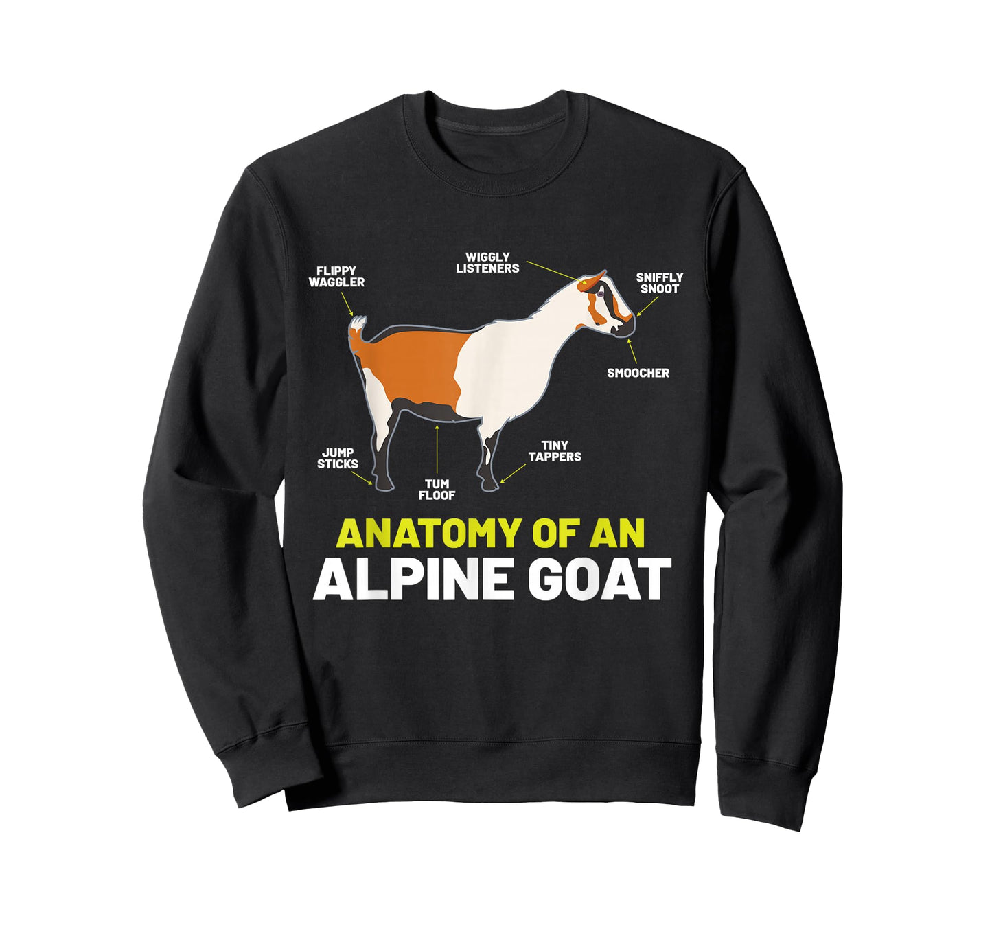 Anatomy Funny Farm Animal Humor Cute Lovers Alpine Goat T-Shirt