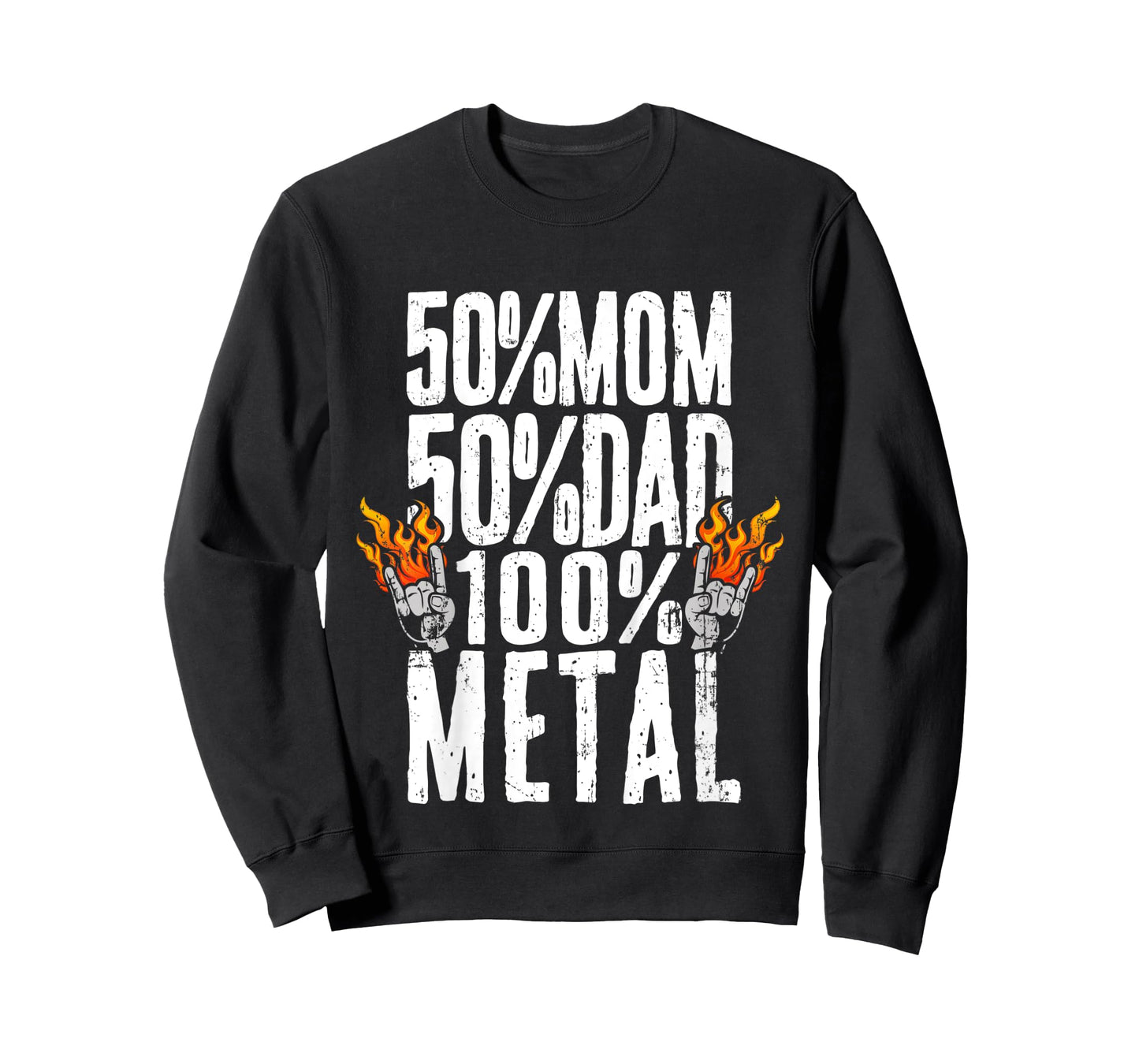 Kids 50% Mom 50% Dad 100% Heavy Metal Music T-Shirt