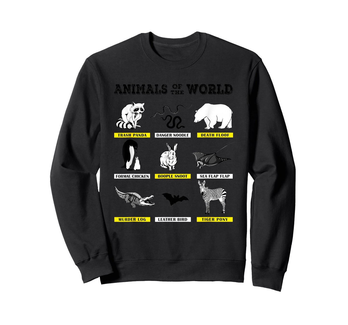 Animals of The World Funny Animal Real Names T-Shirt