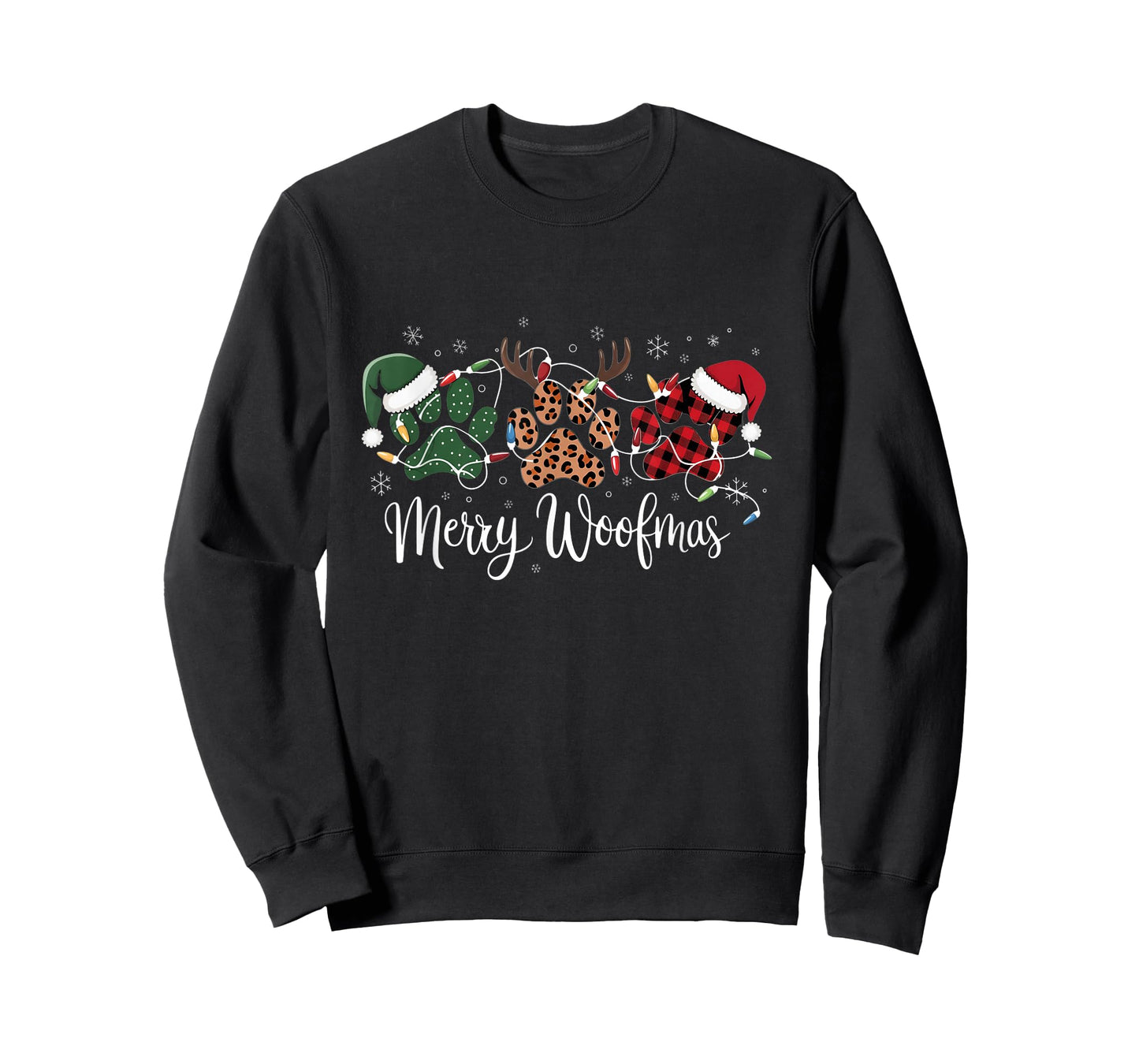 Dog Mama Merry Woofmas Christmas T-Shirt