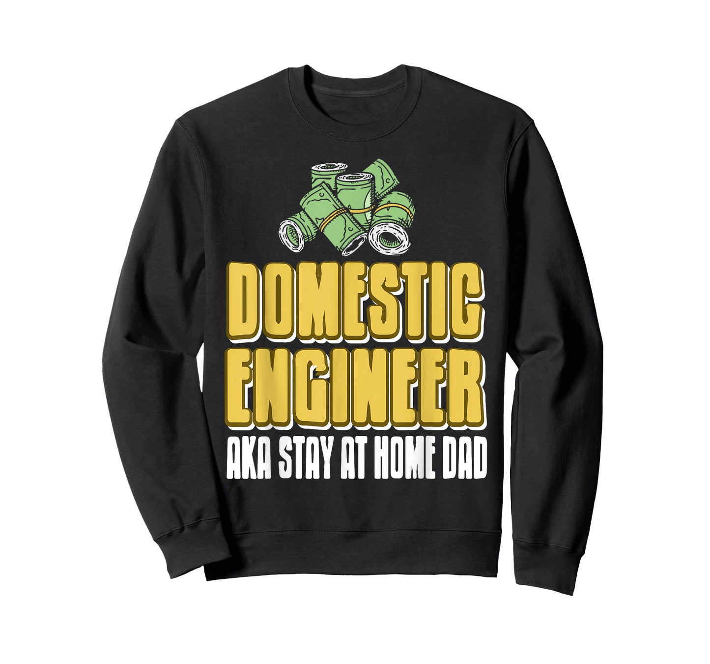 Domestic Engineer Funny Stay at Home Dad Humor T-Shirt