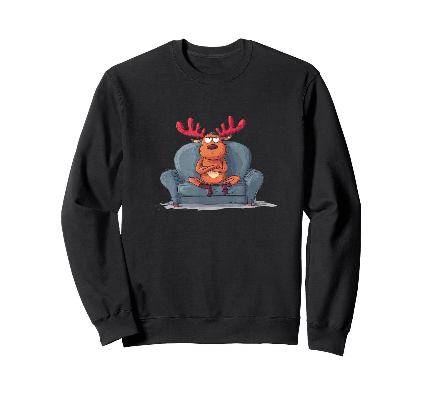 Grumpy Reindeer on Couch Costume T-Shirt