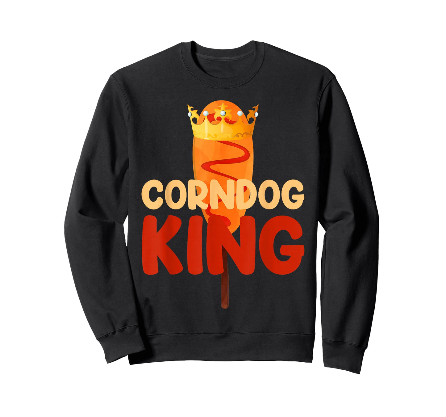 Corn Dog King Funny Corndog Hot Dog Sausage Stick men kids T-Shirt