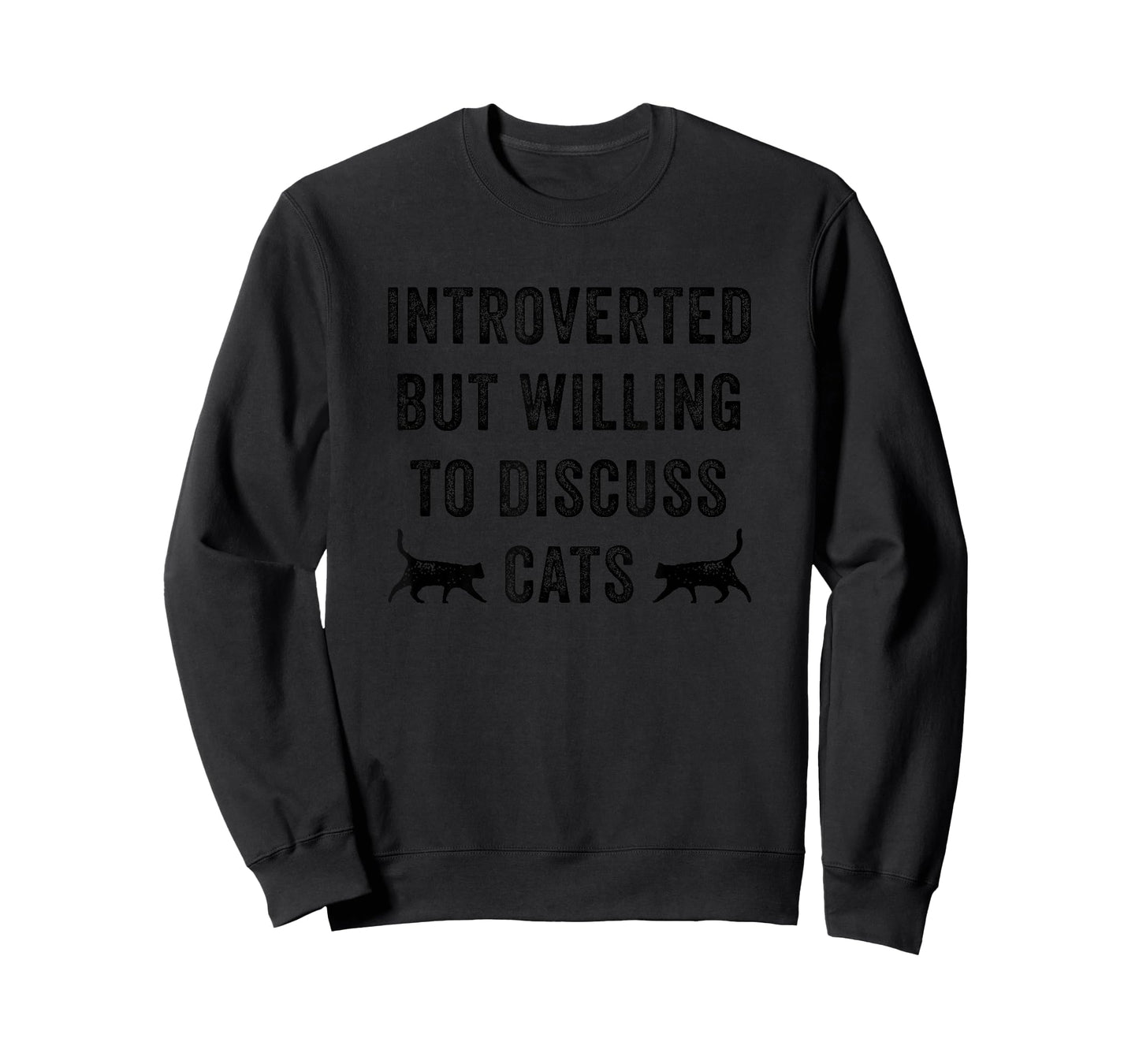 Introverted But Willing to Discuss Cats Funny Kitten Lover T-Shirt