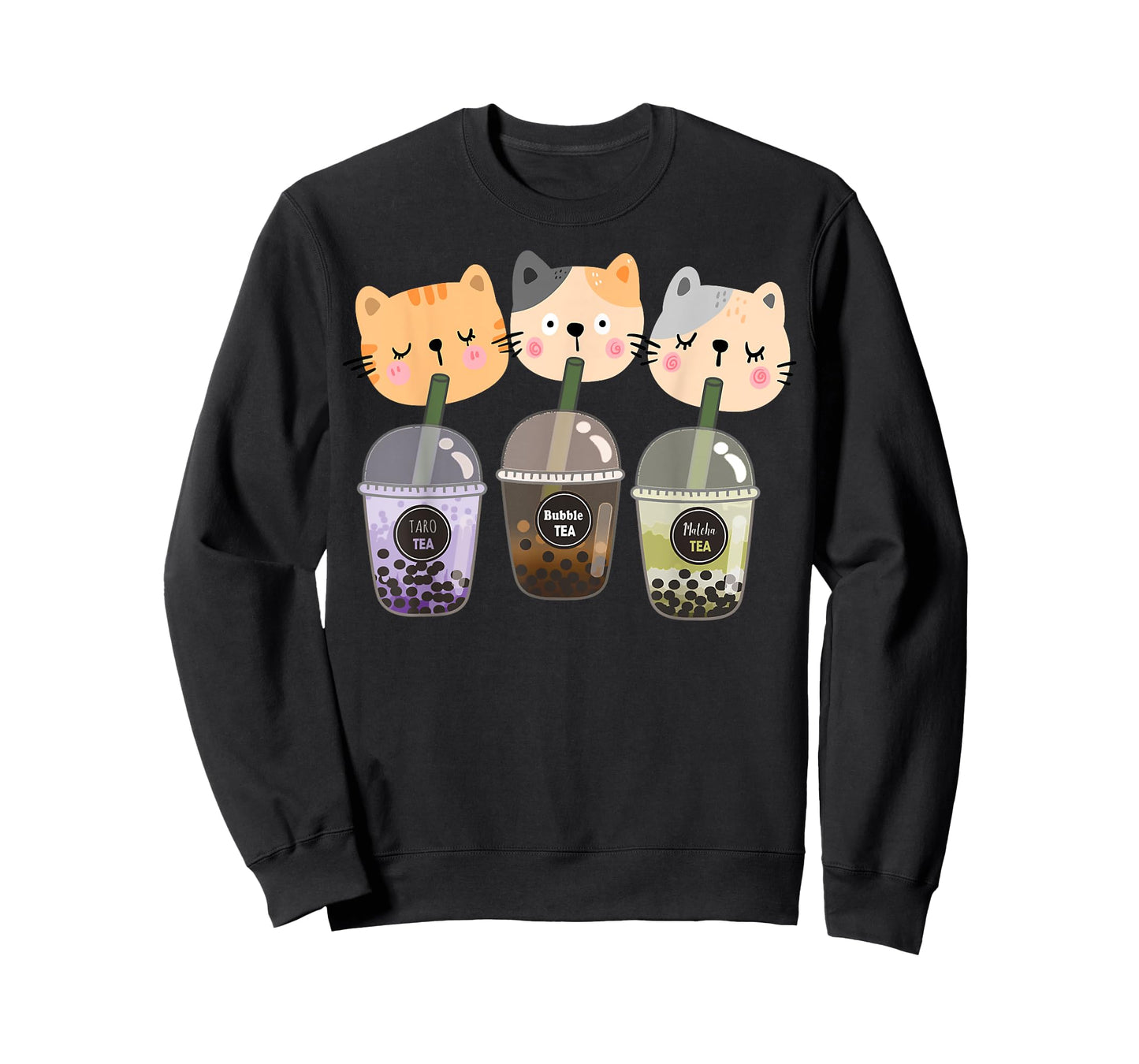 Boba Cat Drinking Boba Kitten Kawaii Japanese Kitty T-Shirt