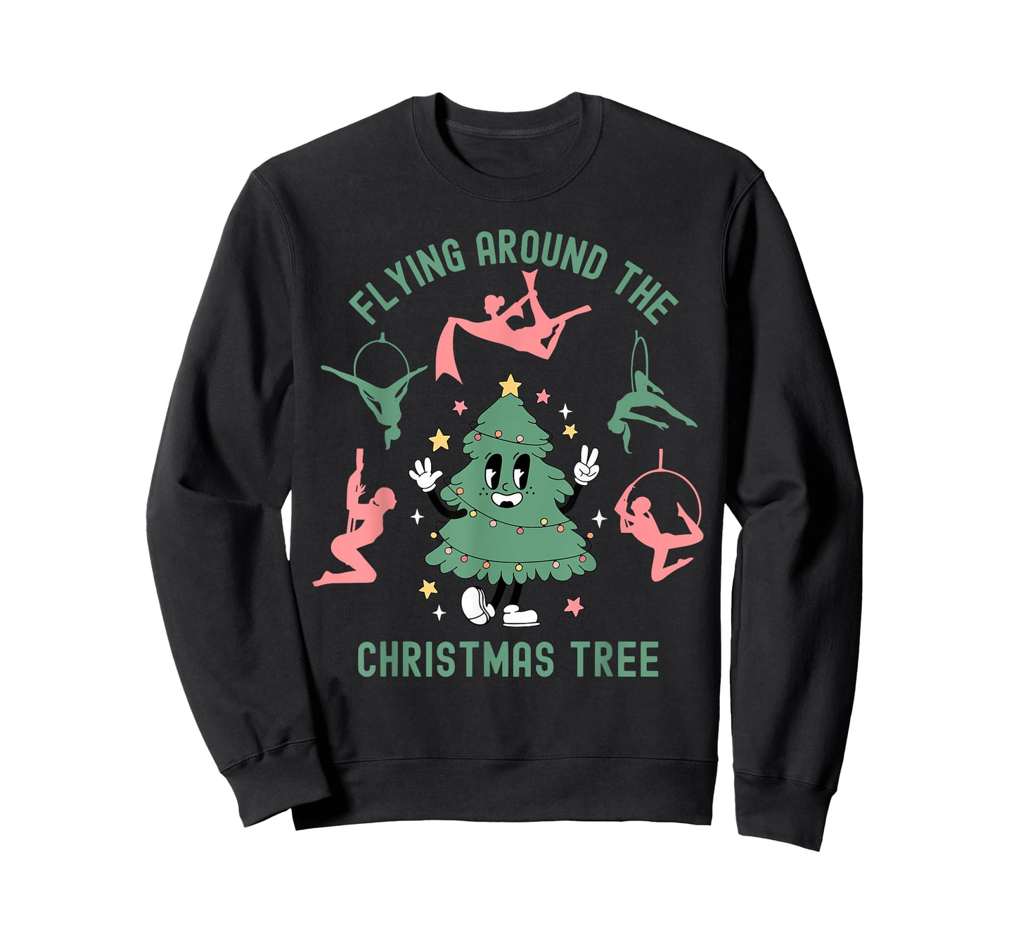 Aerialist Christmas Tree Aerial Silks Dance Aerialist Lyra T-Shirt
