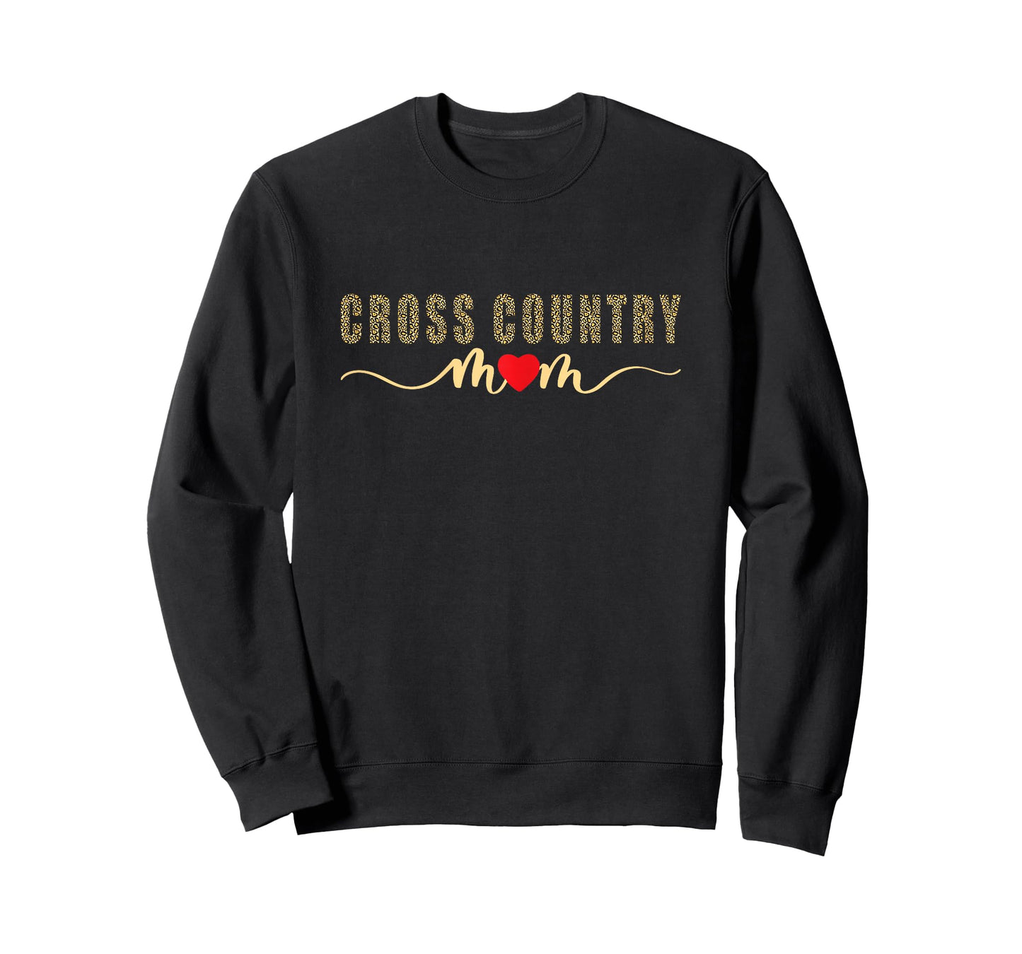 Cross Country Mom XC Funny Running Runner Leopard Mother T-Shirt