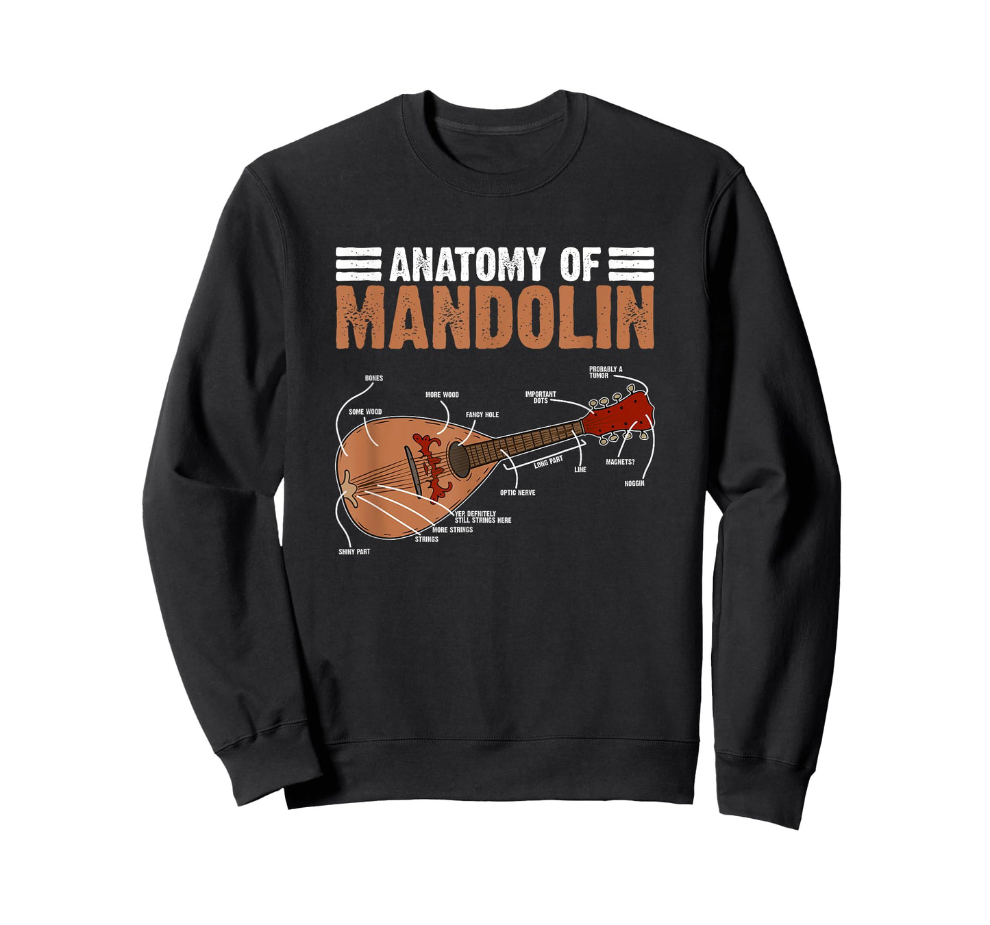Mandolinist Country Music Bluegrass Anatomy Of Mandolin T-Shirt